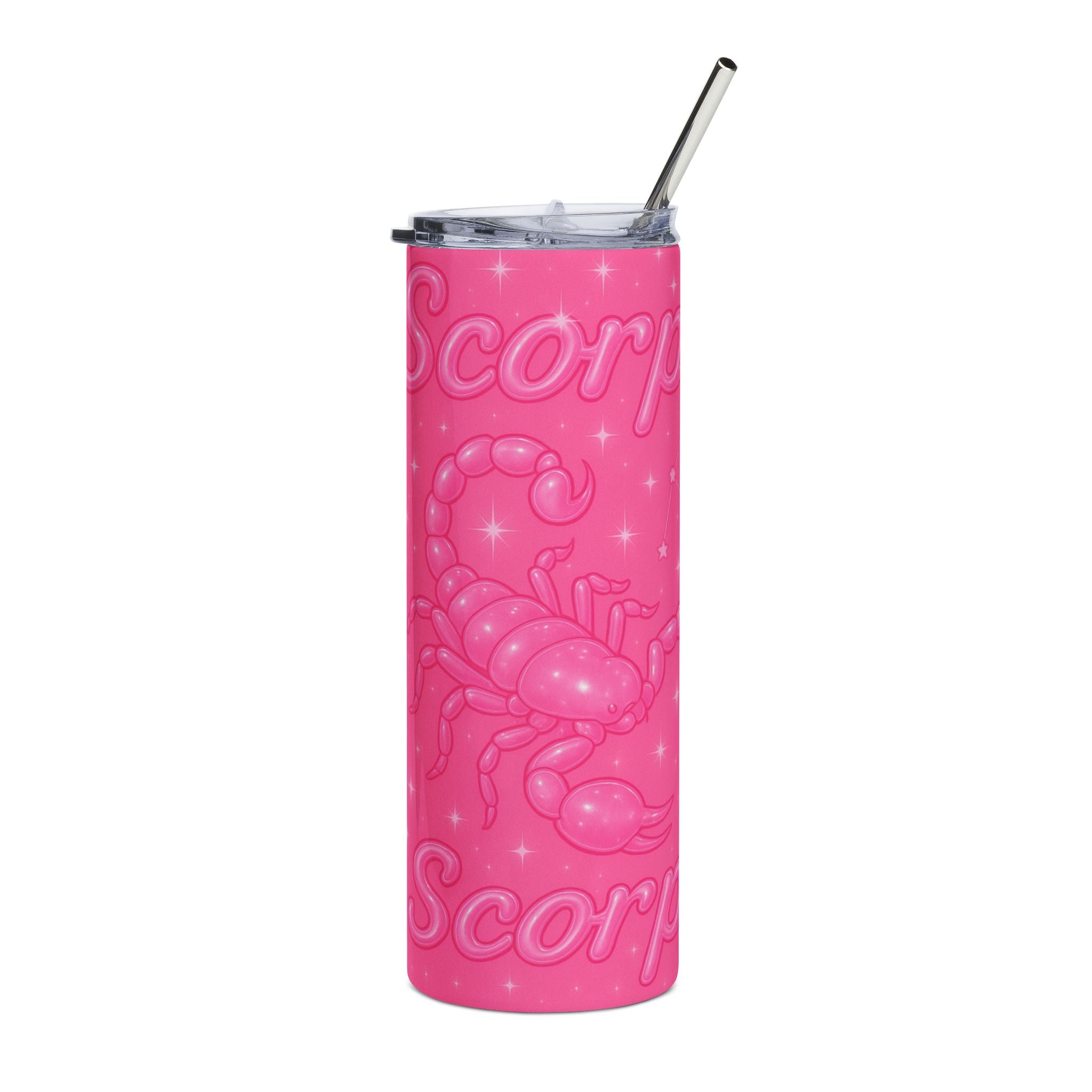 Scorpio Pink 20oz Stainless Tumbler — Zodiac Scorpion Travel Cup