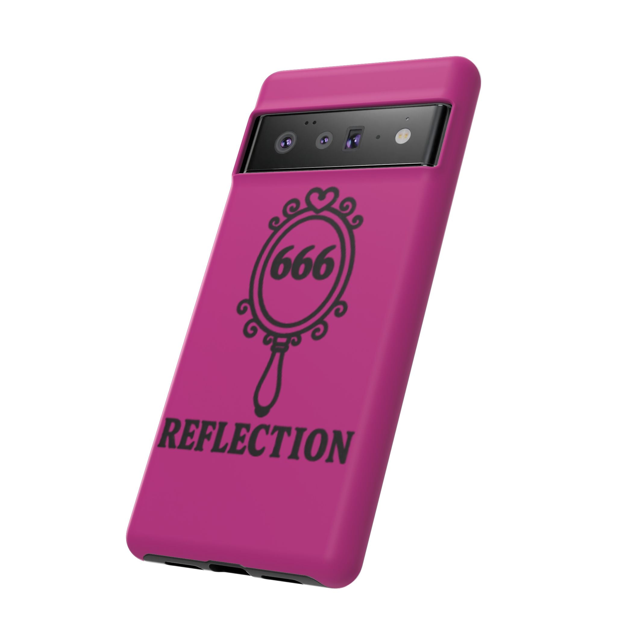 Black & Pink 666 Reflection Phone Case