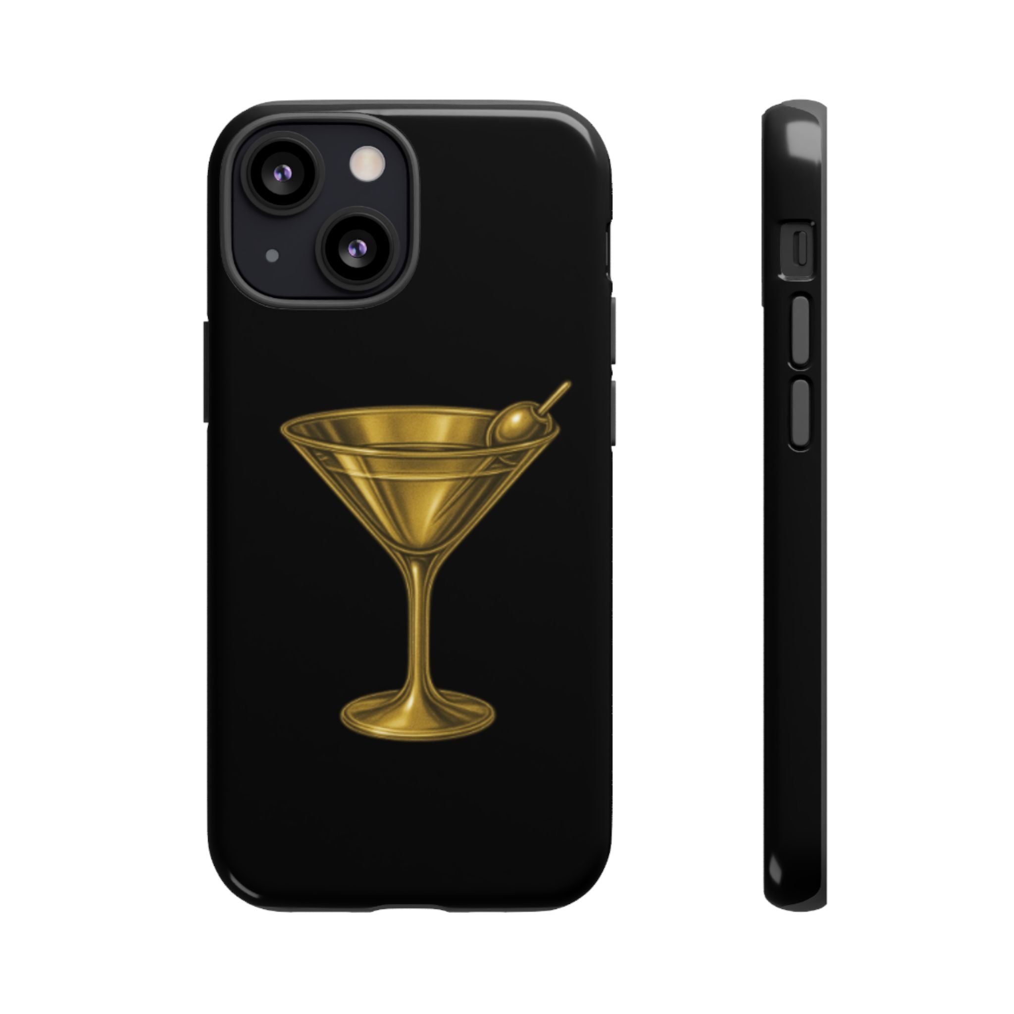 Gold Martini Tough Case Black
