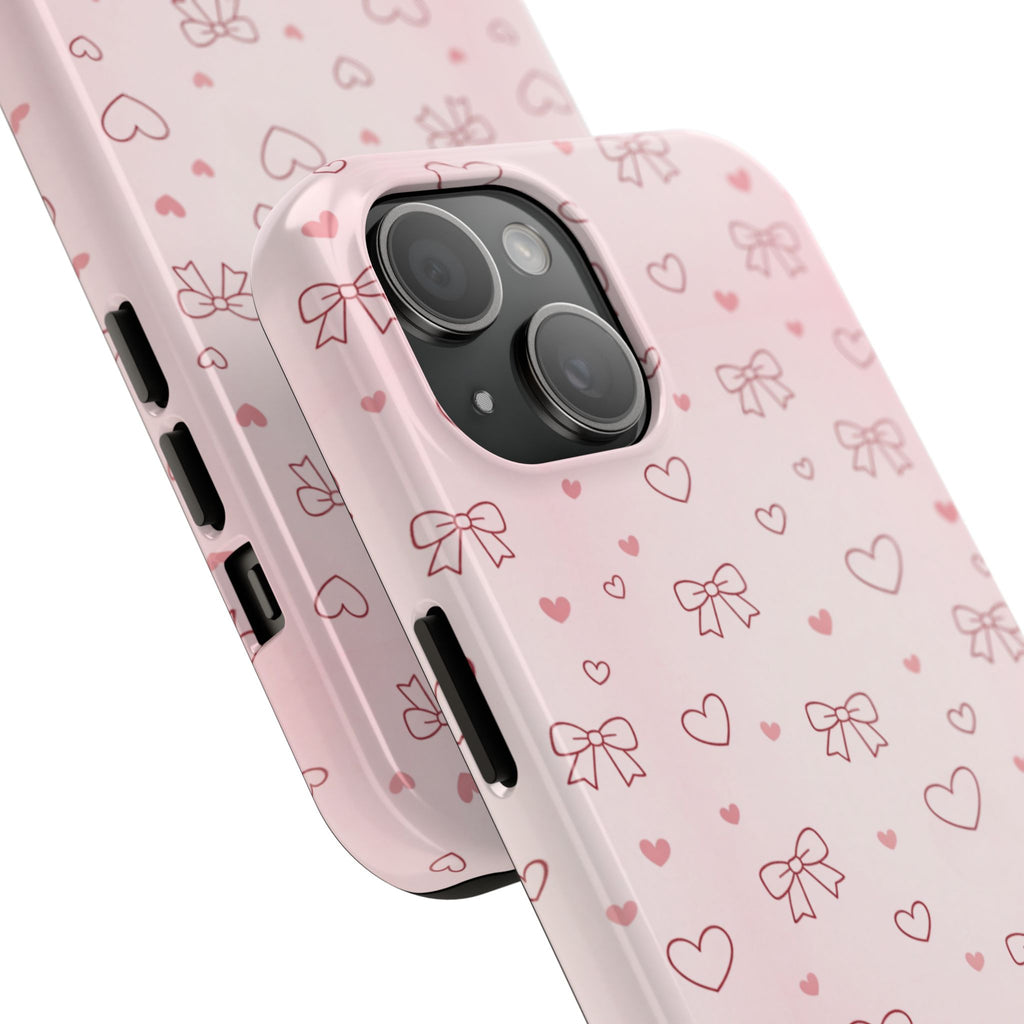 Pink Hearts & Bows Phone Case