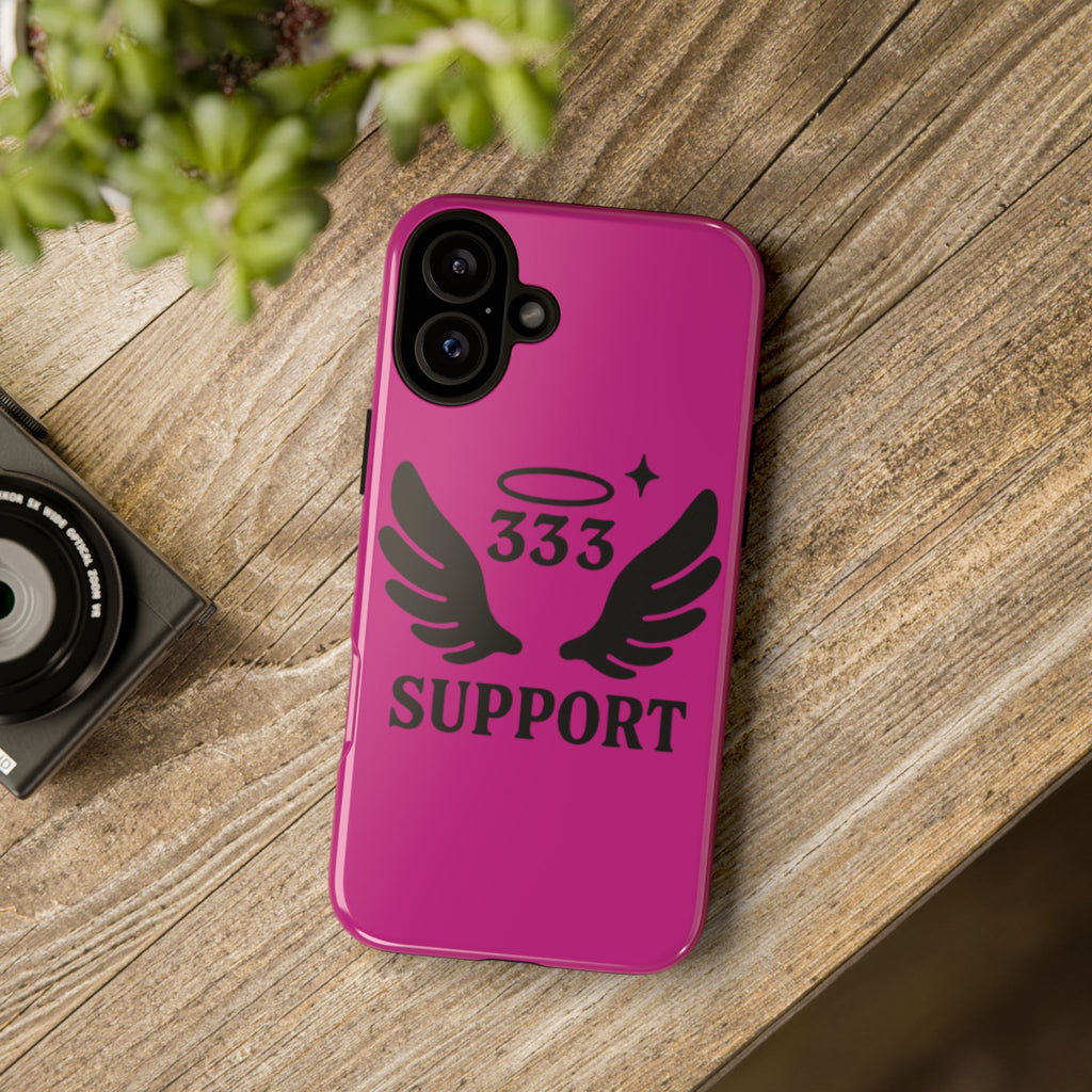 Black & Pink 333 Support Phone Case