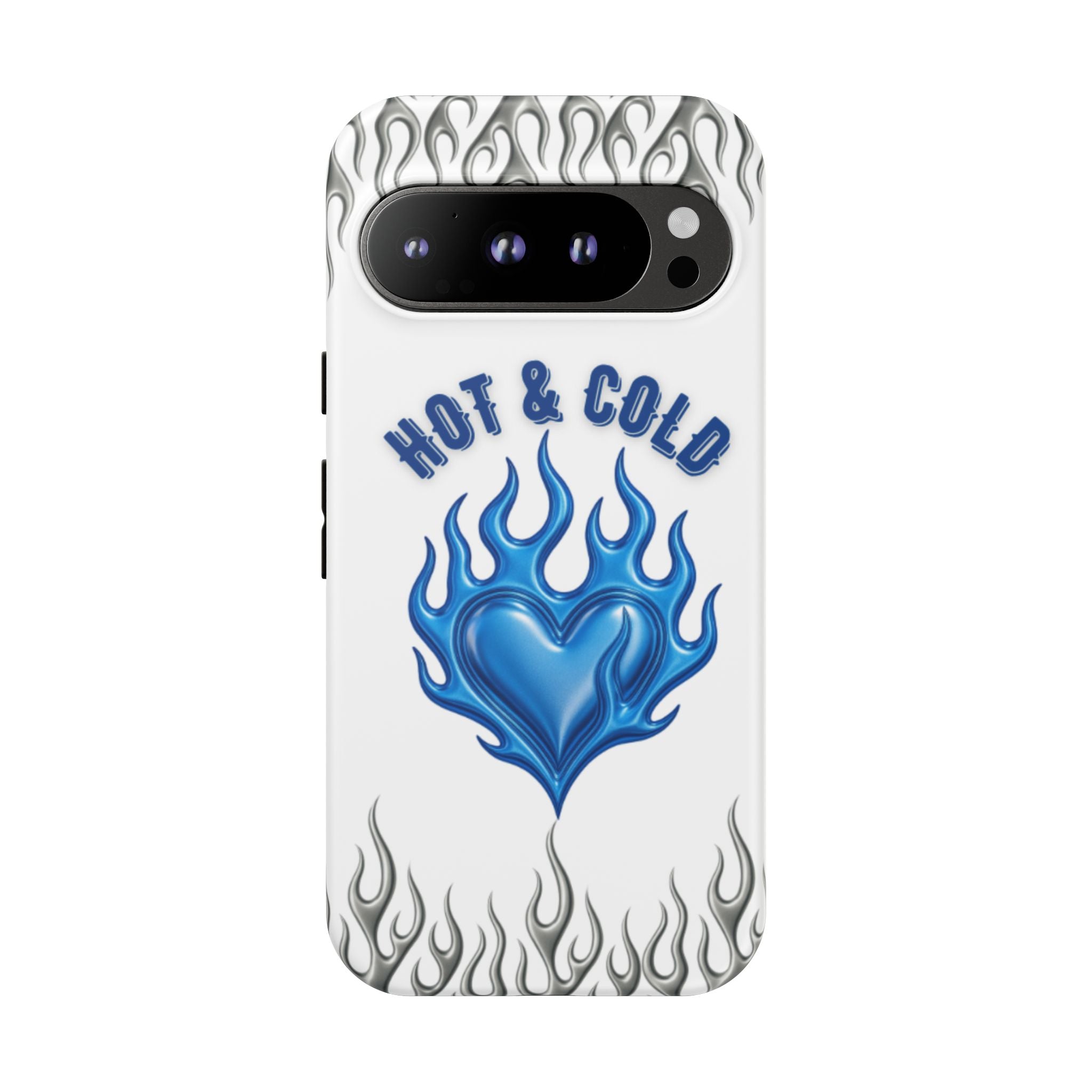 Hot & Cold Blue Flame Heart Phone Case