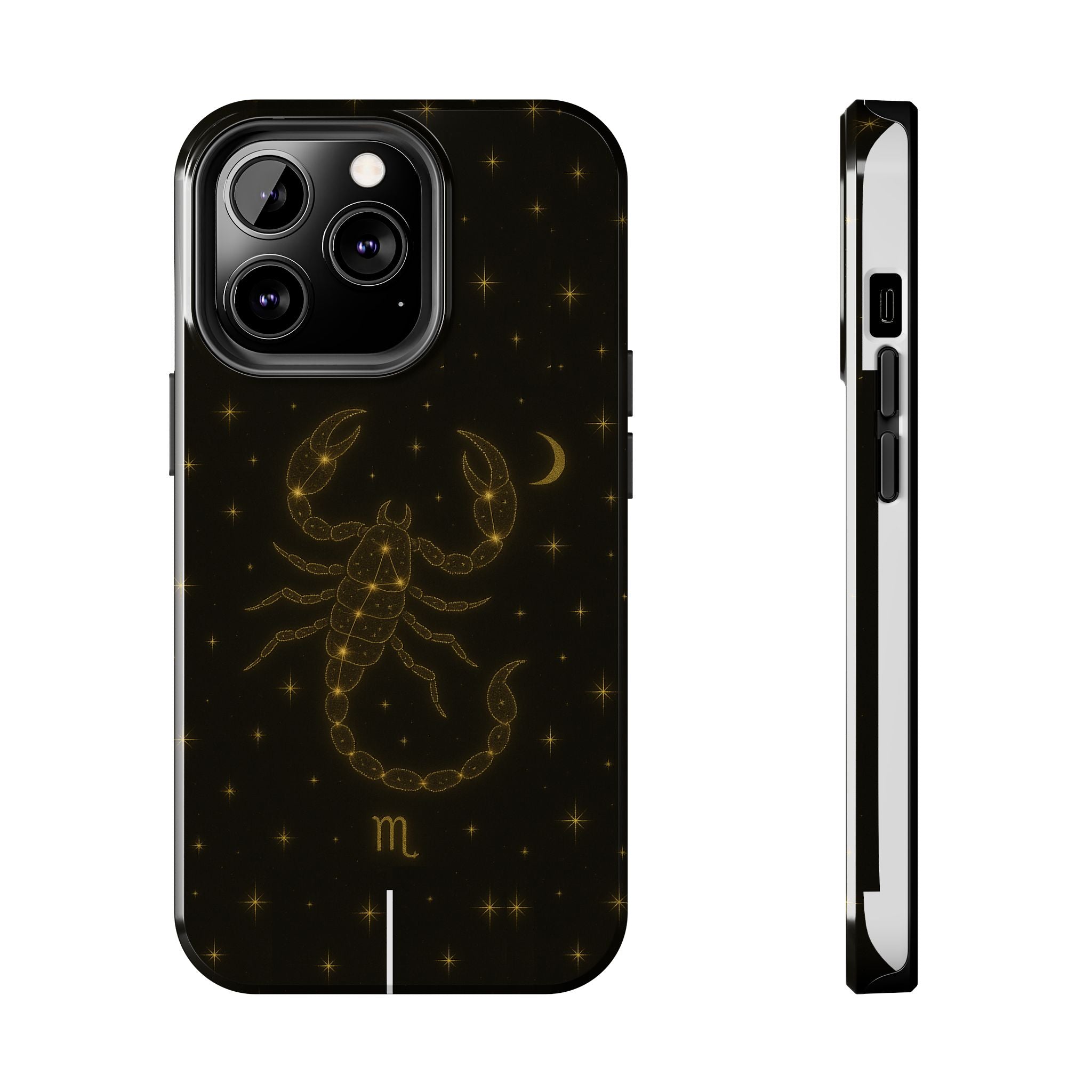 Scorpio Constellation Tough Phone Case — Black & Gold Zodiac Protection