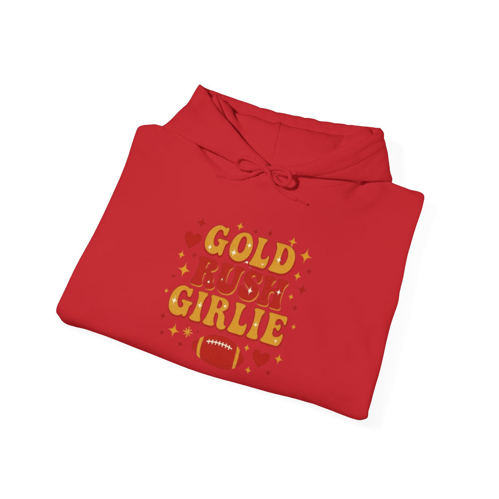 Gold Rush Girlie Football Themed Hoodie