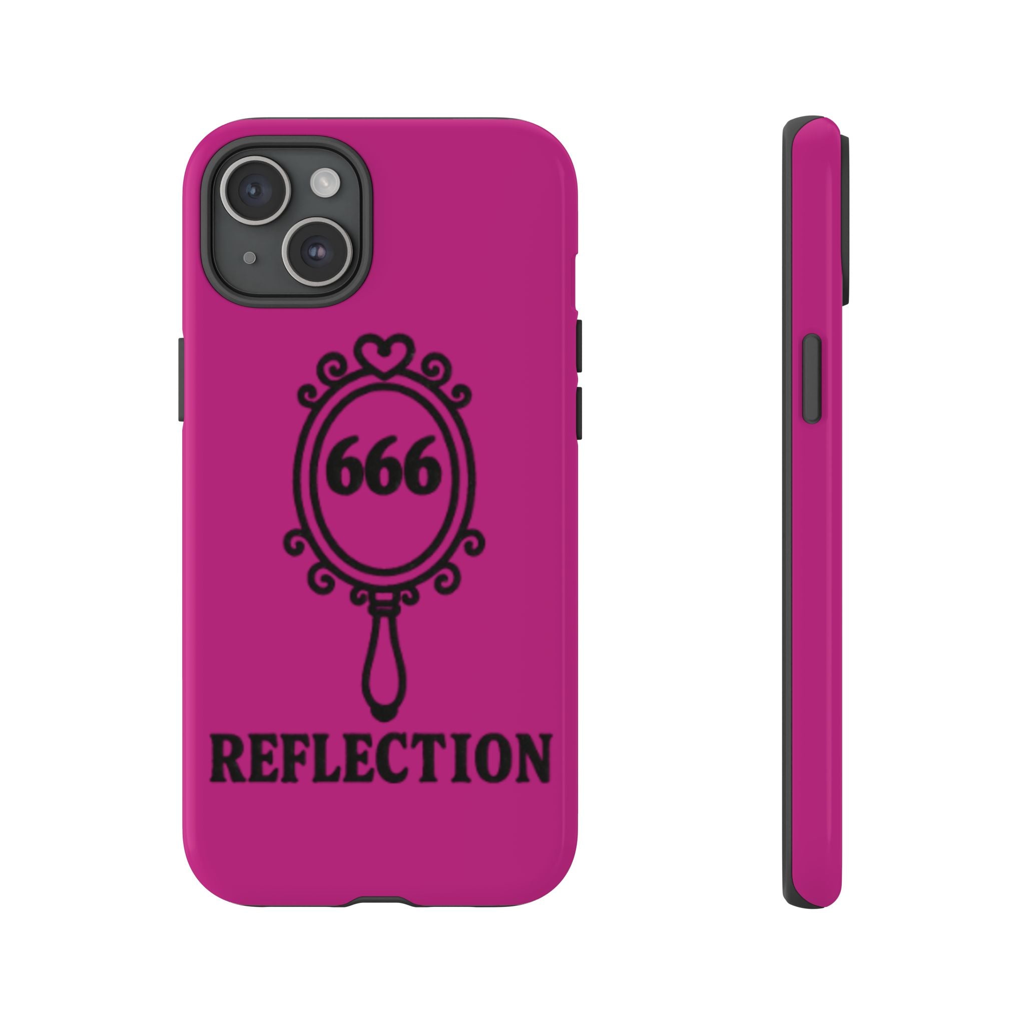 Black & Pink 666 Reflection Phone Case