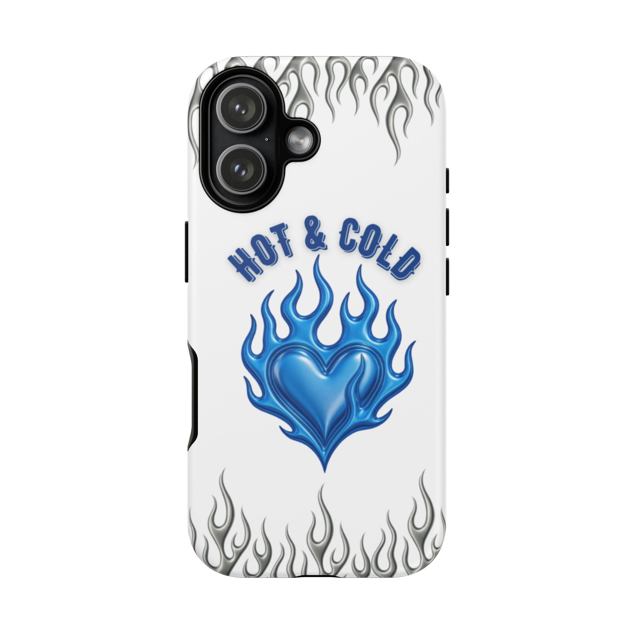 Hot & Cold Blue Flame Heart Phone Case