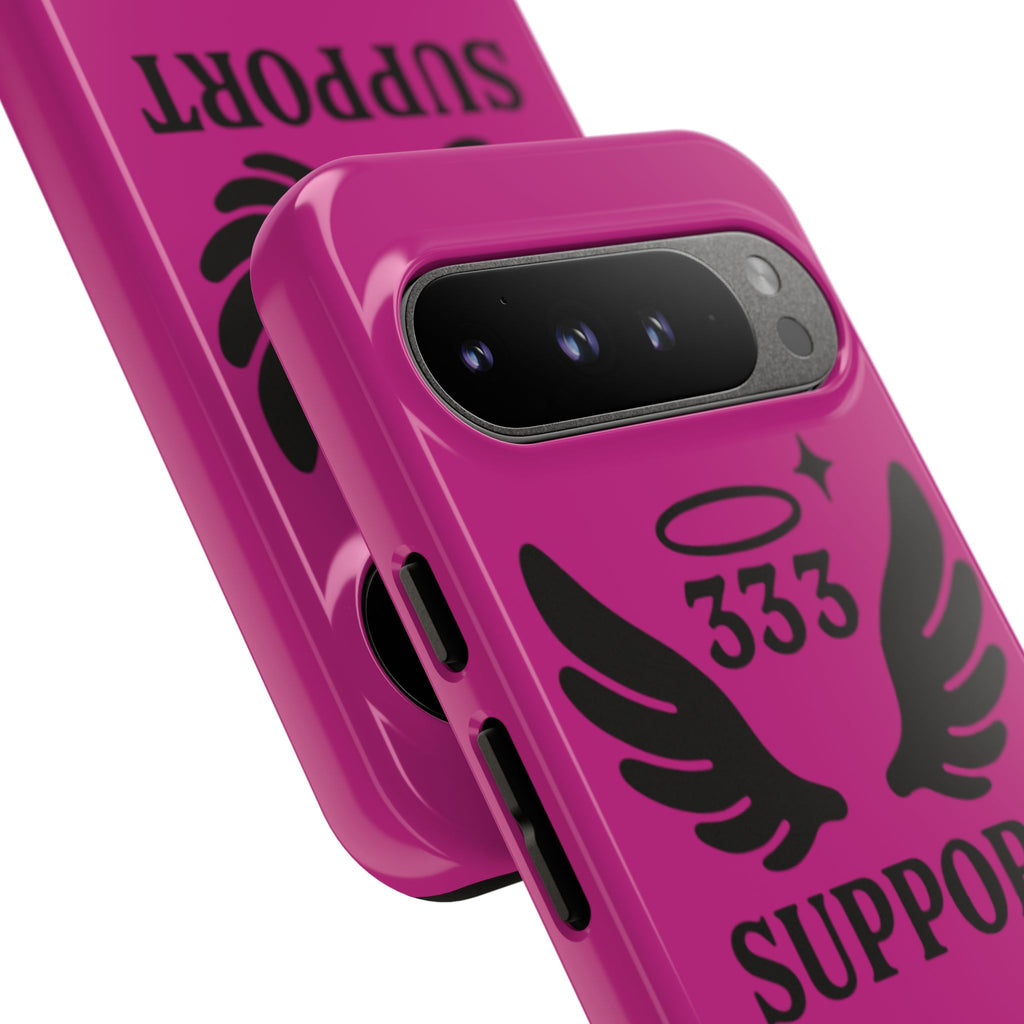 Black & Pink 333 Support Phone Case