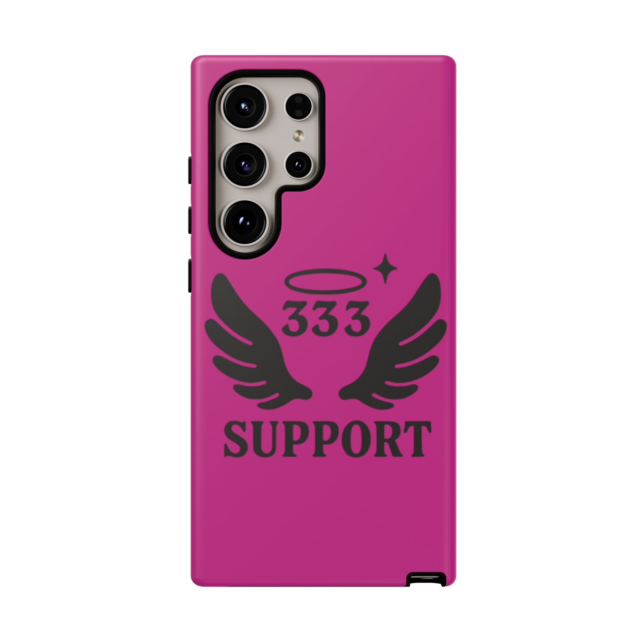 Black & Pink 333 Support Phone Case