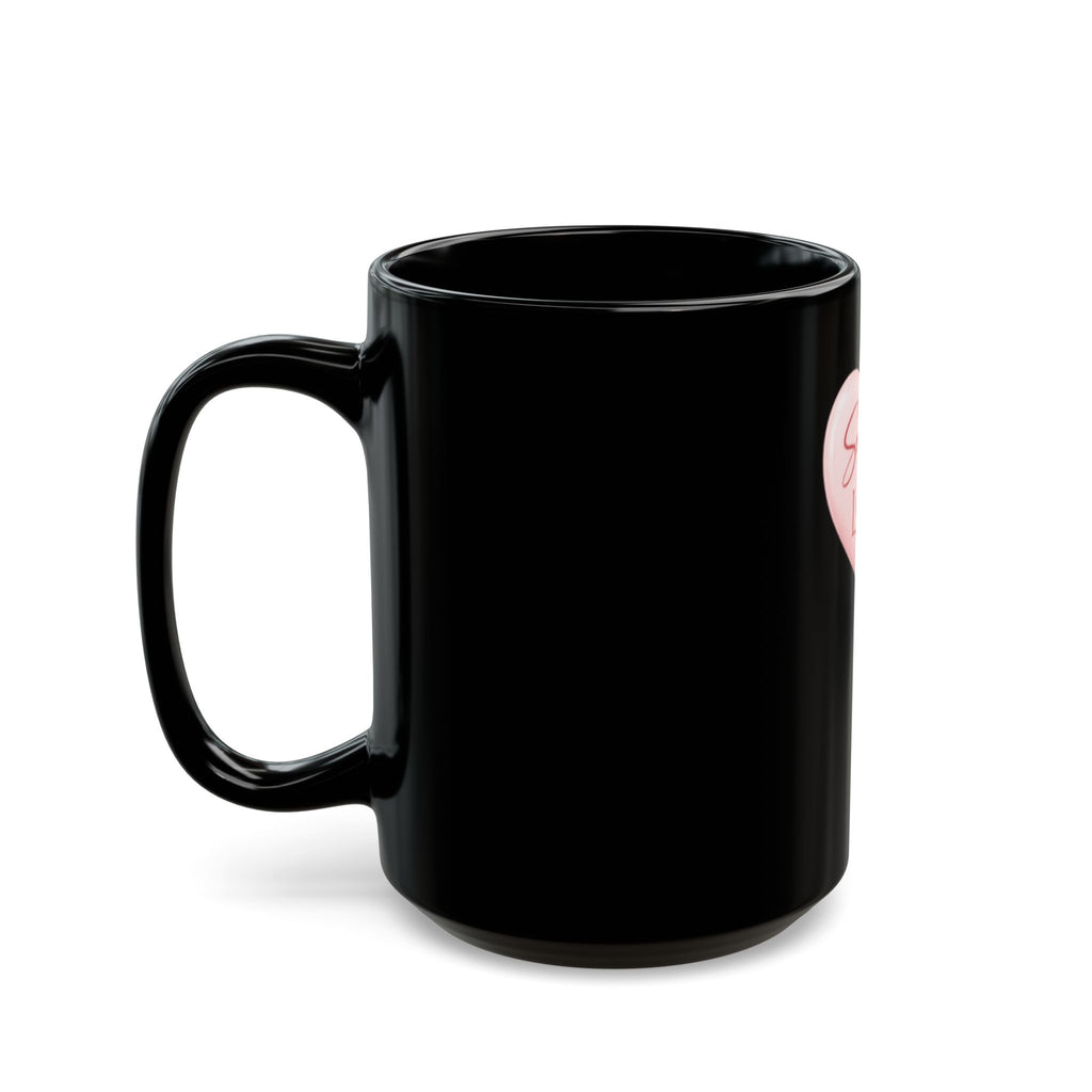 "Sucker for Love" Black Mug — Heart Lollipop