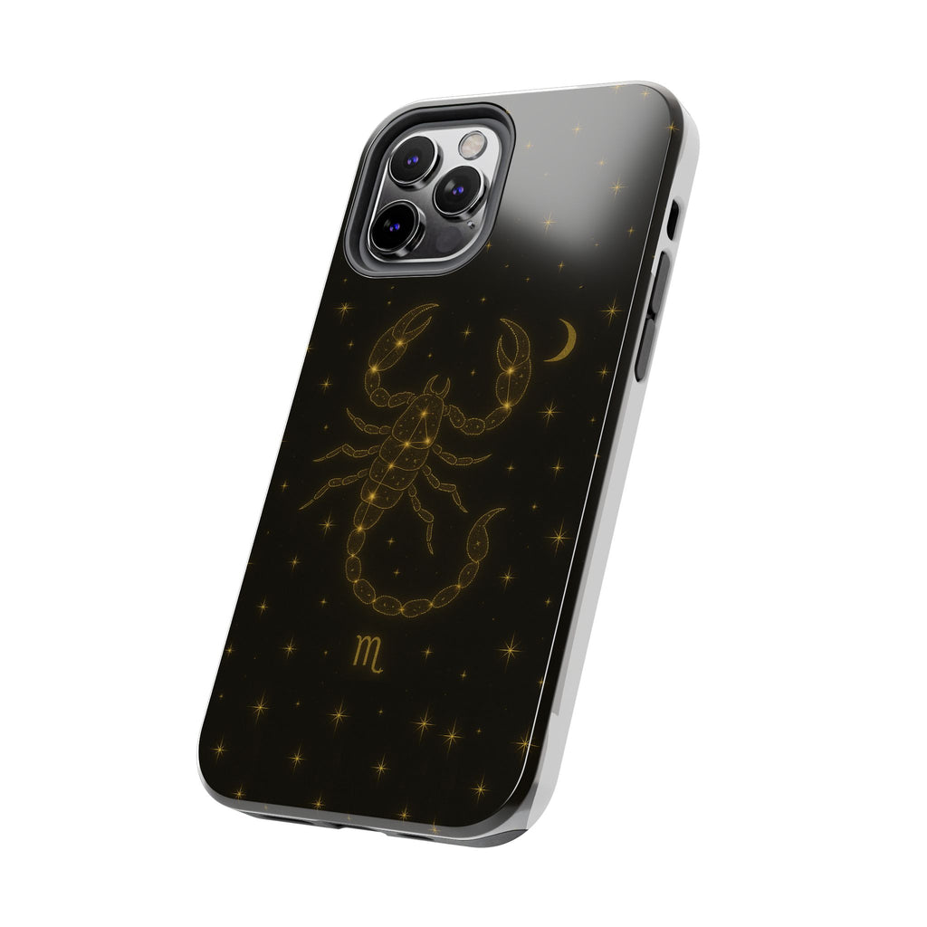 Scorpio Constellation Tough Phone Case — Black & Gold Zodiac Protection