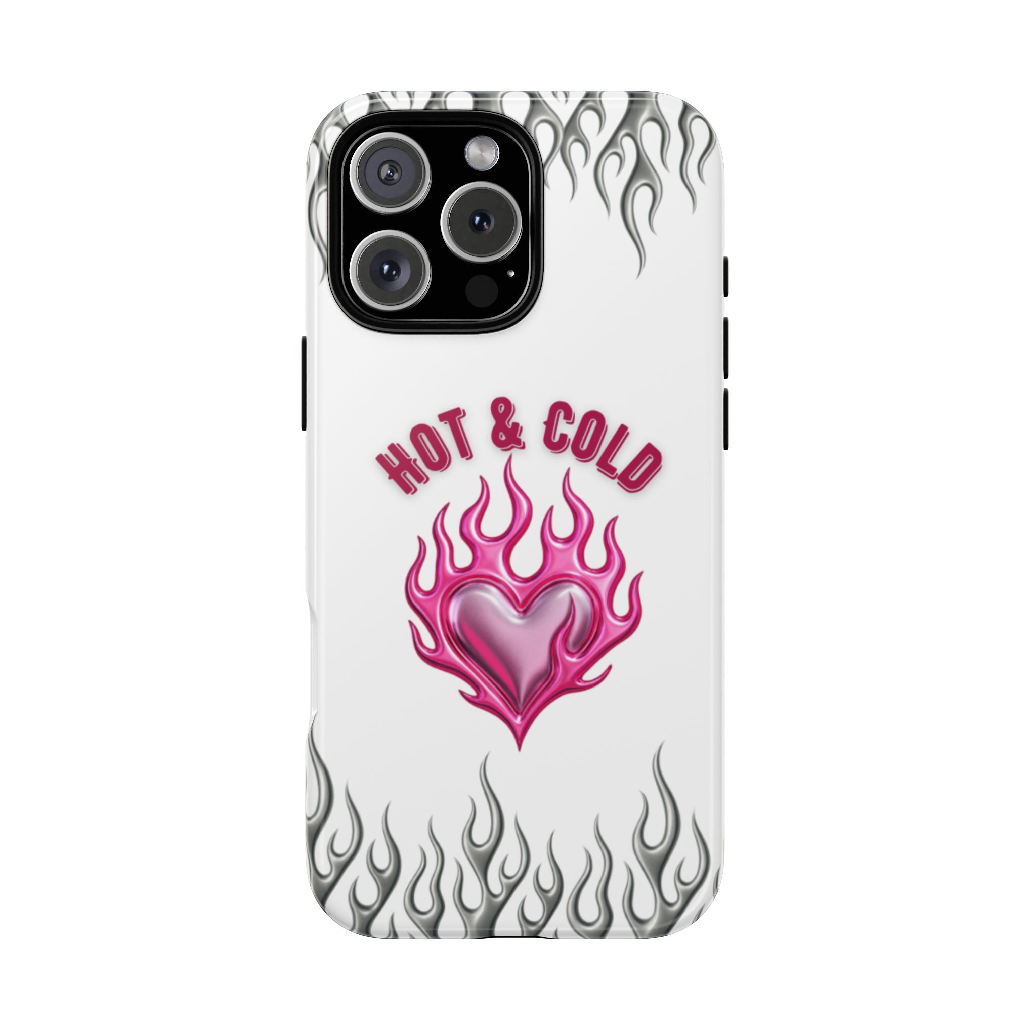 Hot & Cold Pink Flame Tough Phone Case