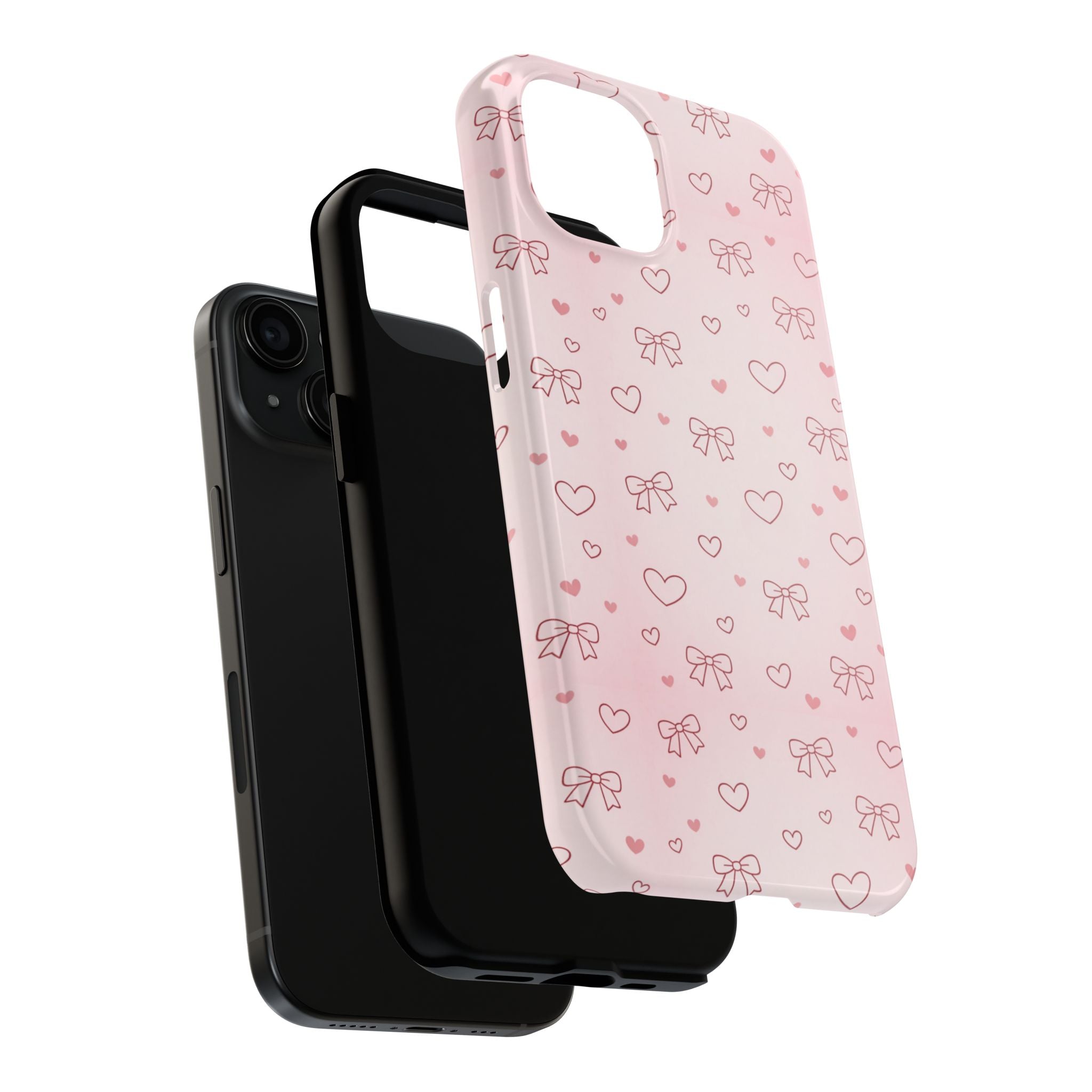Pink Hearts & Bows Phone Case