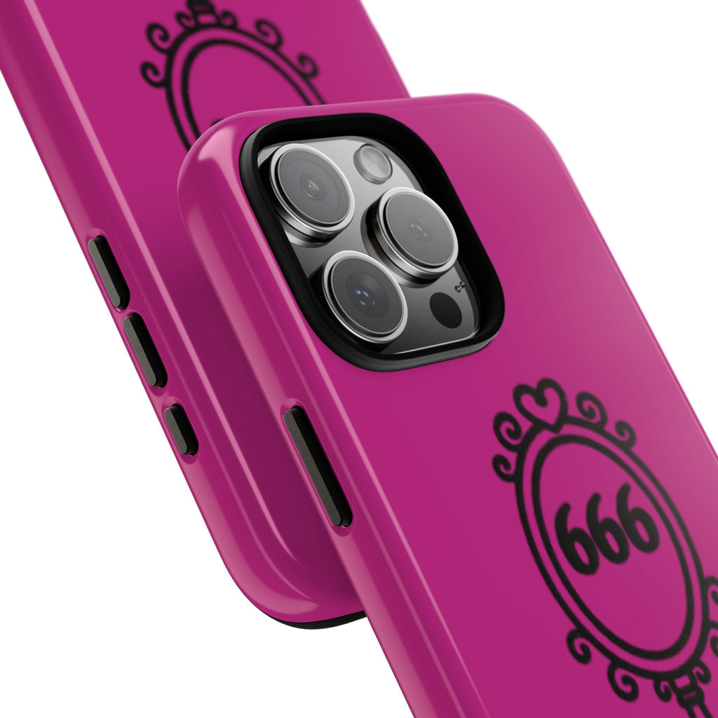 Black & Pink 666 Reflection Phone Case