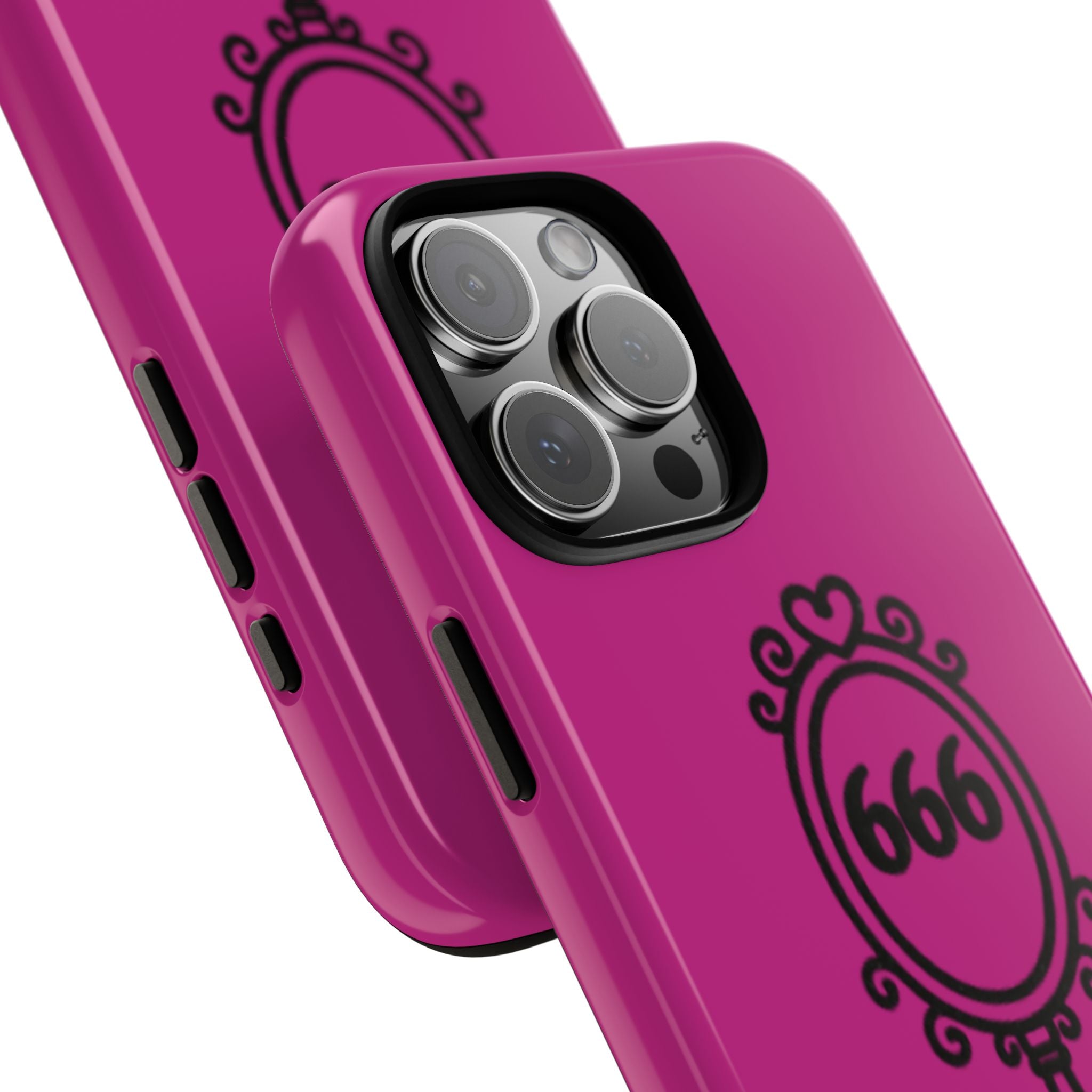 Black & Pink 666 Reflection Phone Case