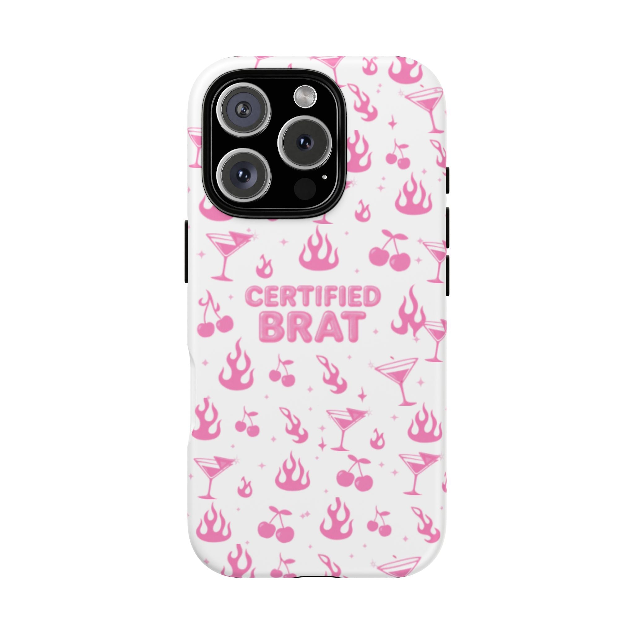 Certified Brat Pink Pattern Phone Case