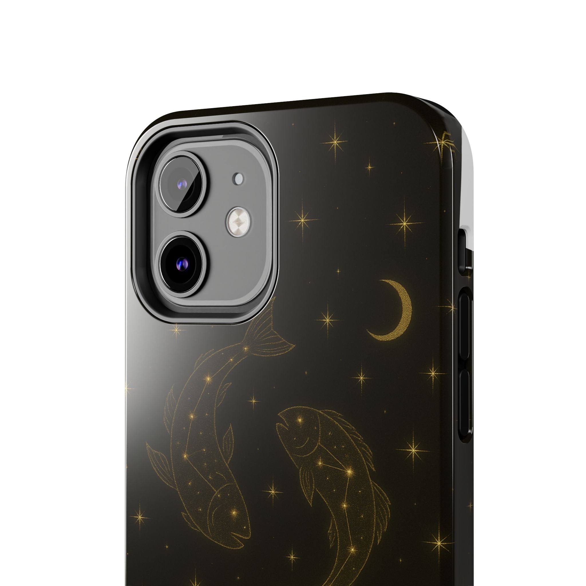 Pisces Zodiac Tough Phone Case — Gold Koi Constellation Design