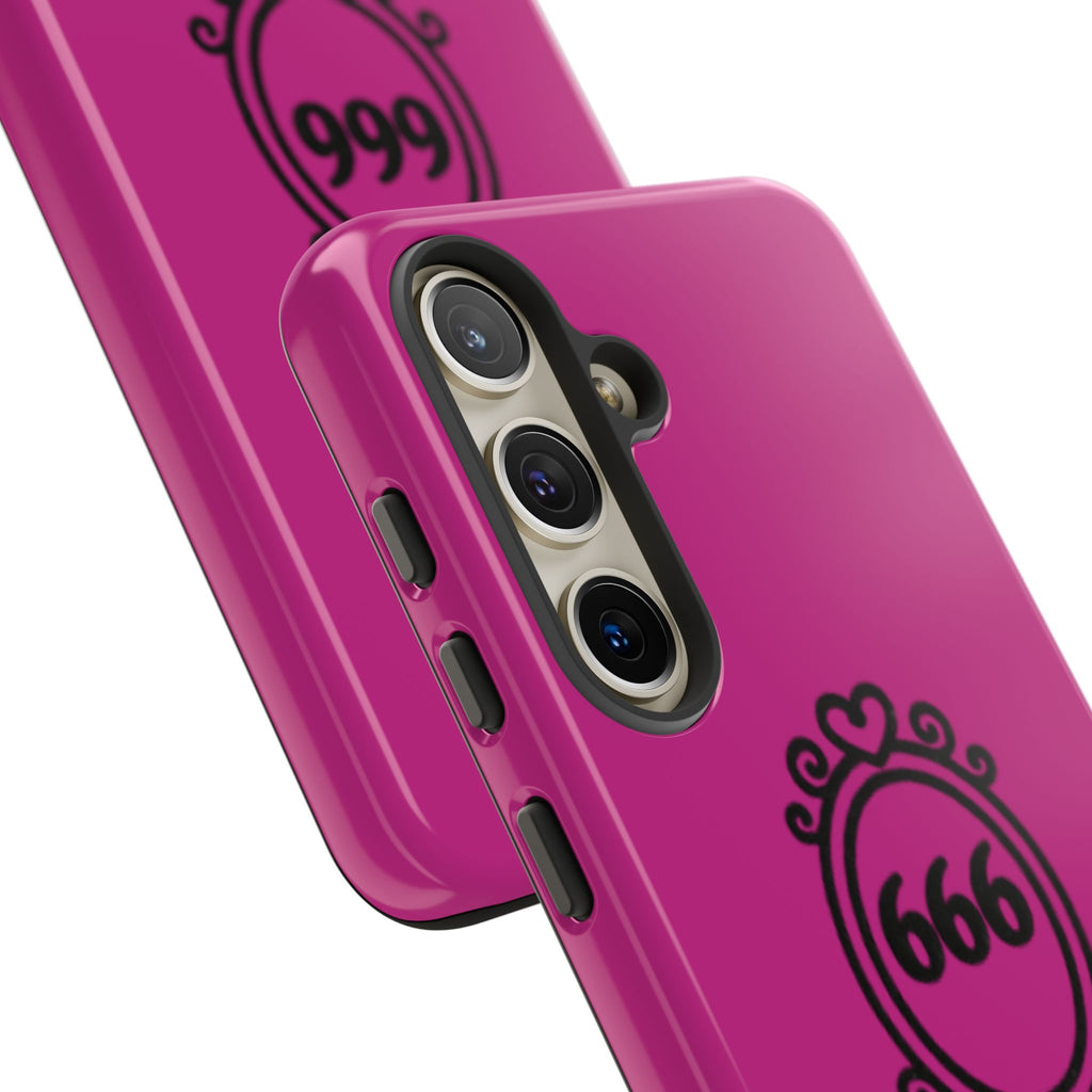 Black & Pink 666 Reflection Phone Case