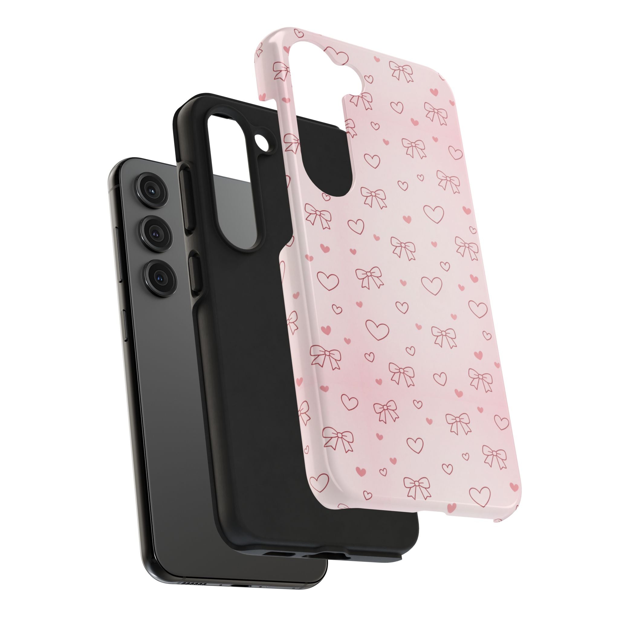 Pink Hearts & Bows Phone Case