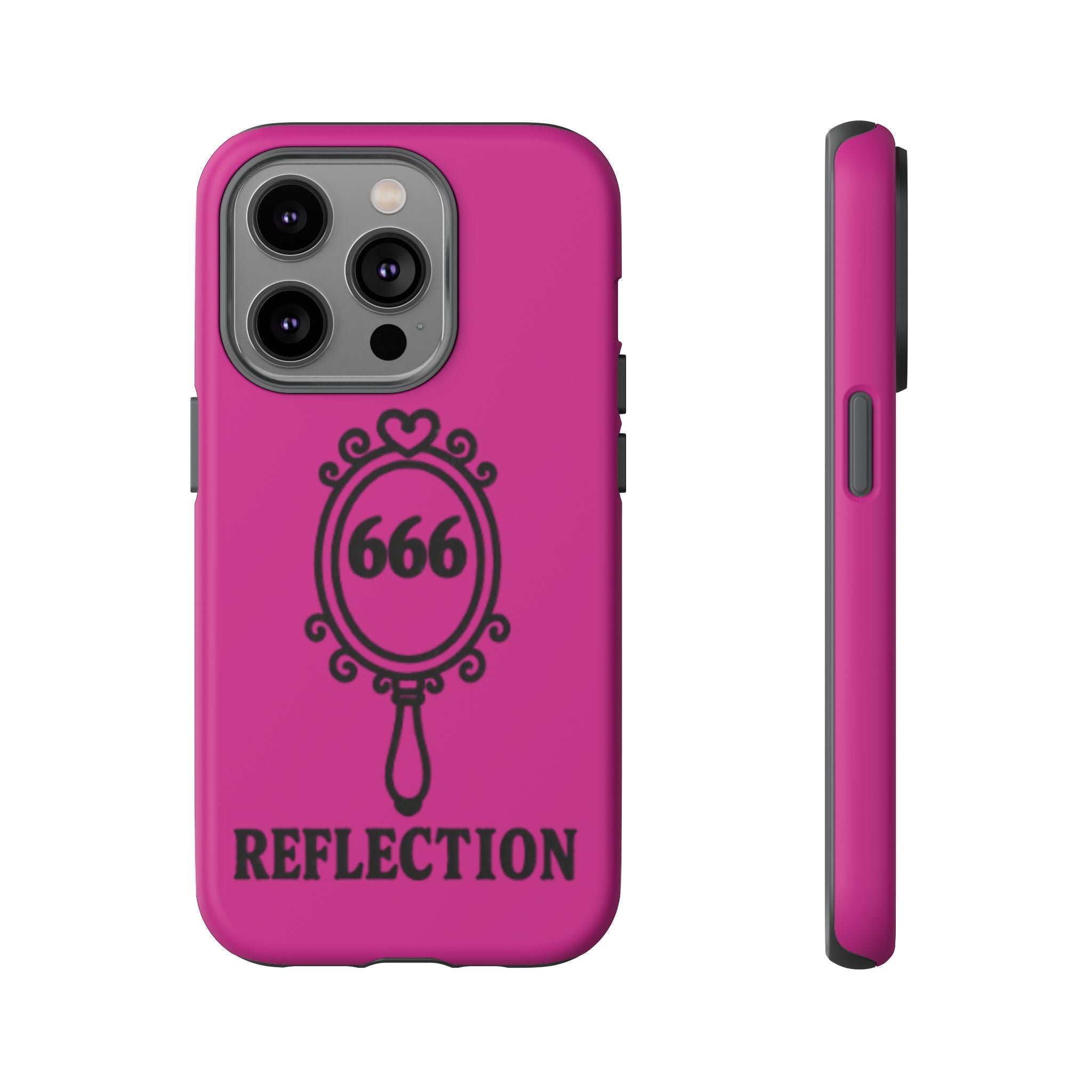 Black & Pink 666 Reflection Phone Case