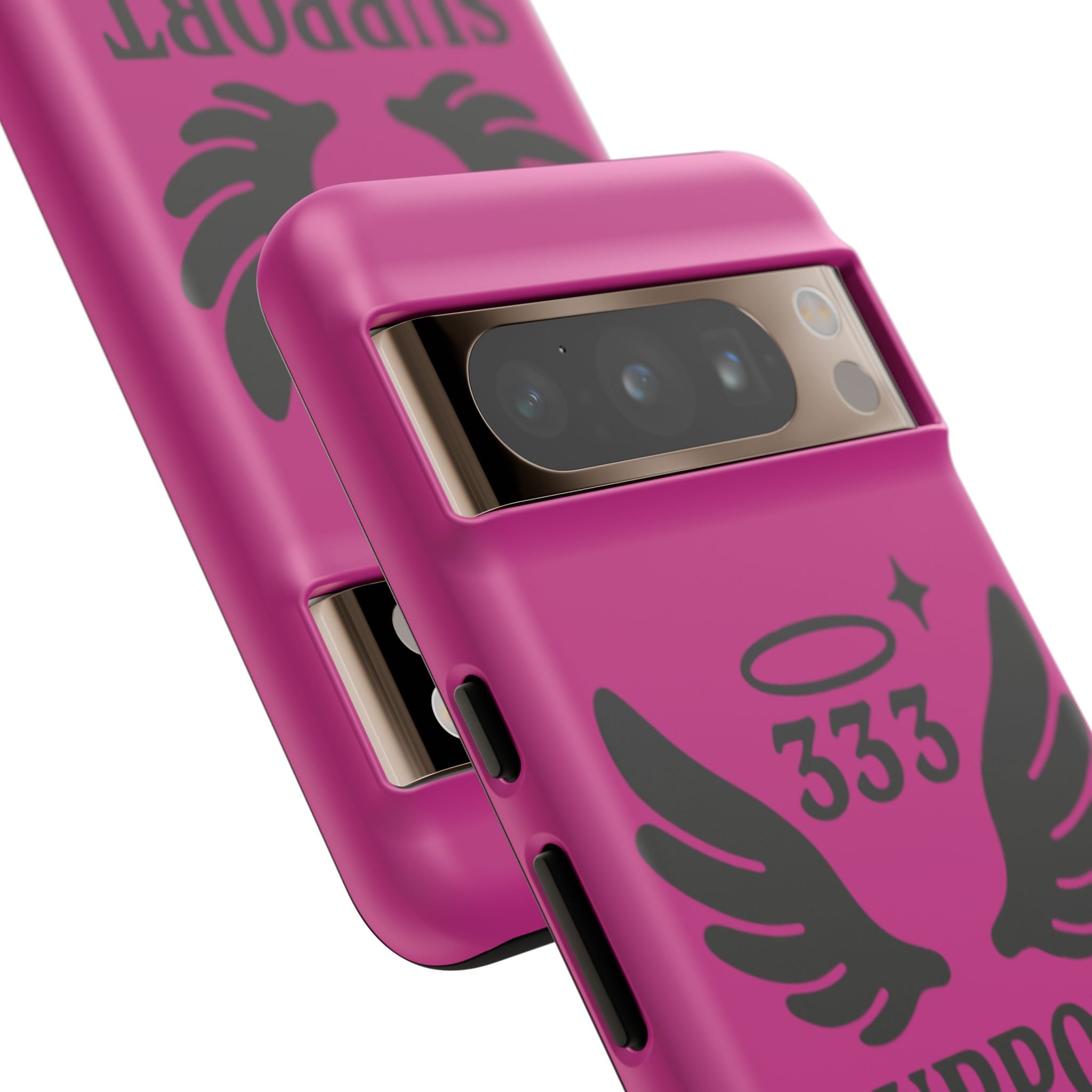 Black & Pink 333 Support Phone Case