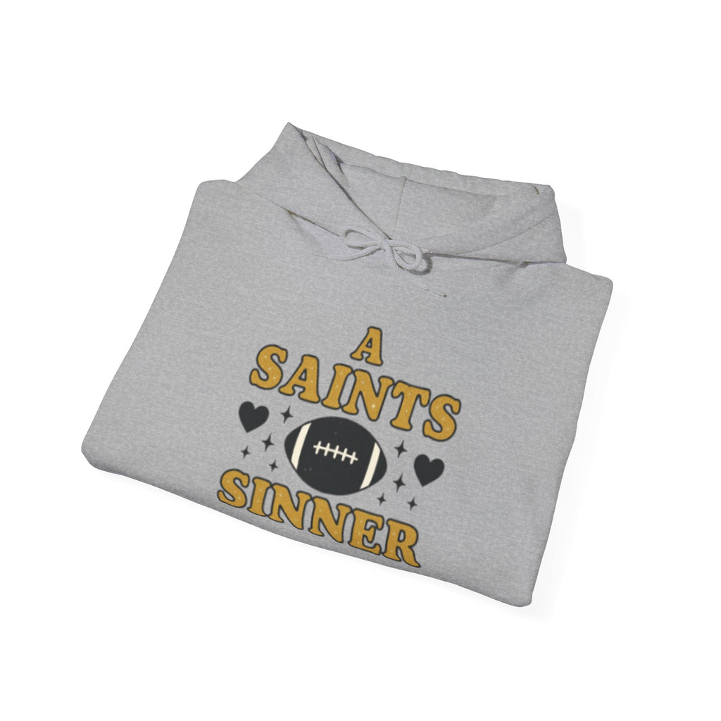 Football Hoodie – "A Saints Sinner" Graphic Hoodie