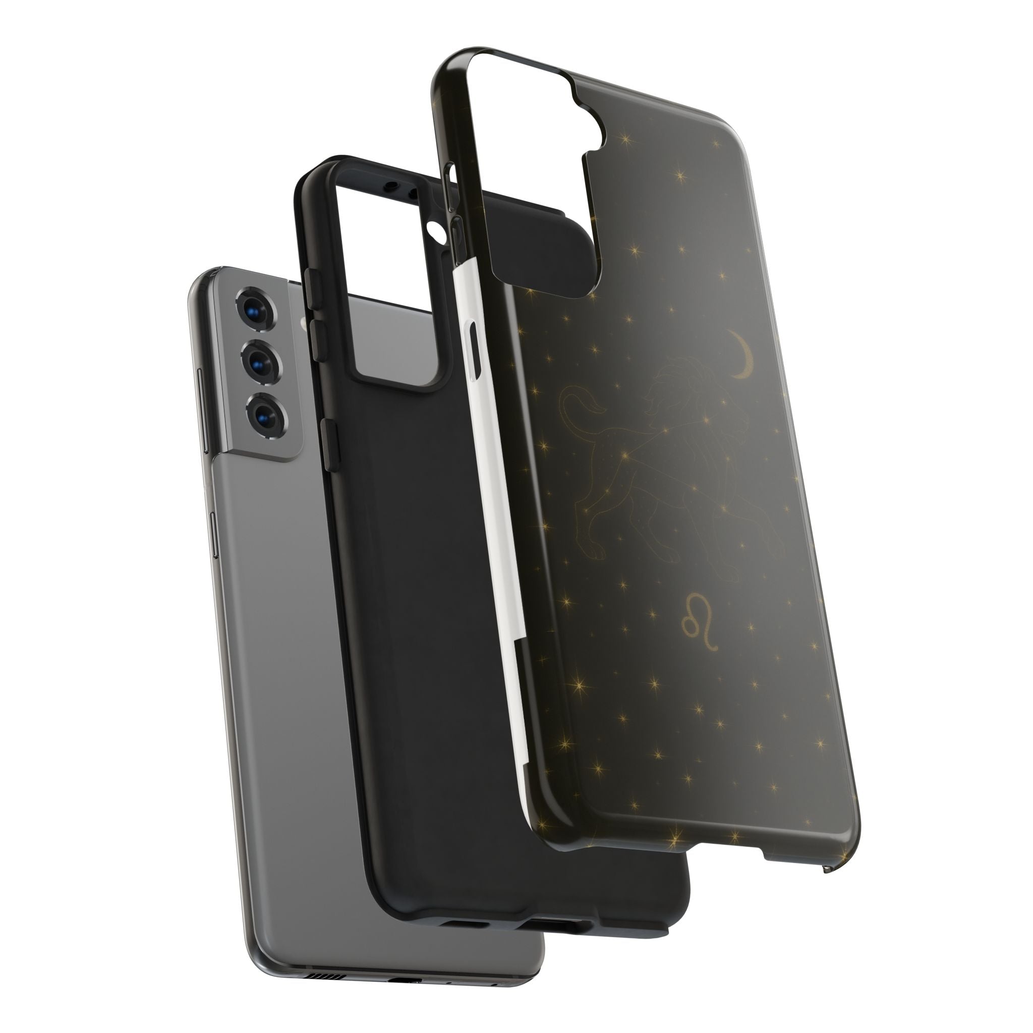 Leo Constellation Tough Phone Case — Zodiac Lion Design with Moon & Stars