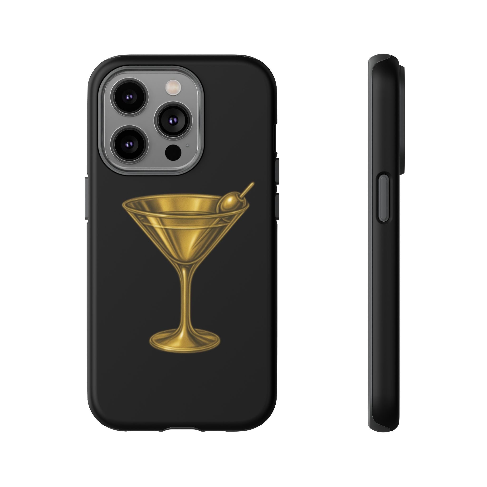 Gold Martini Tough Case Black