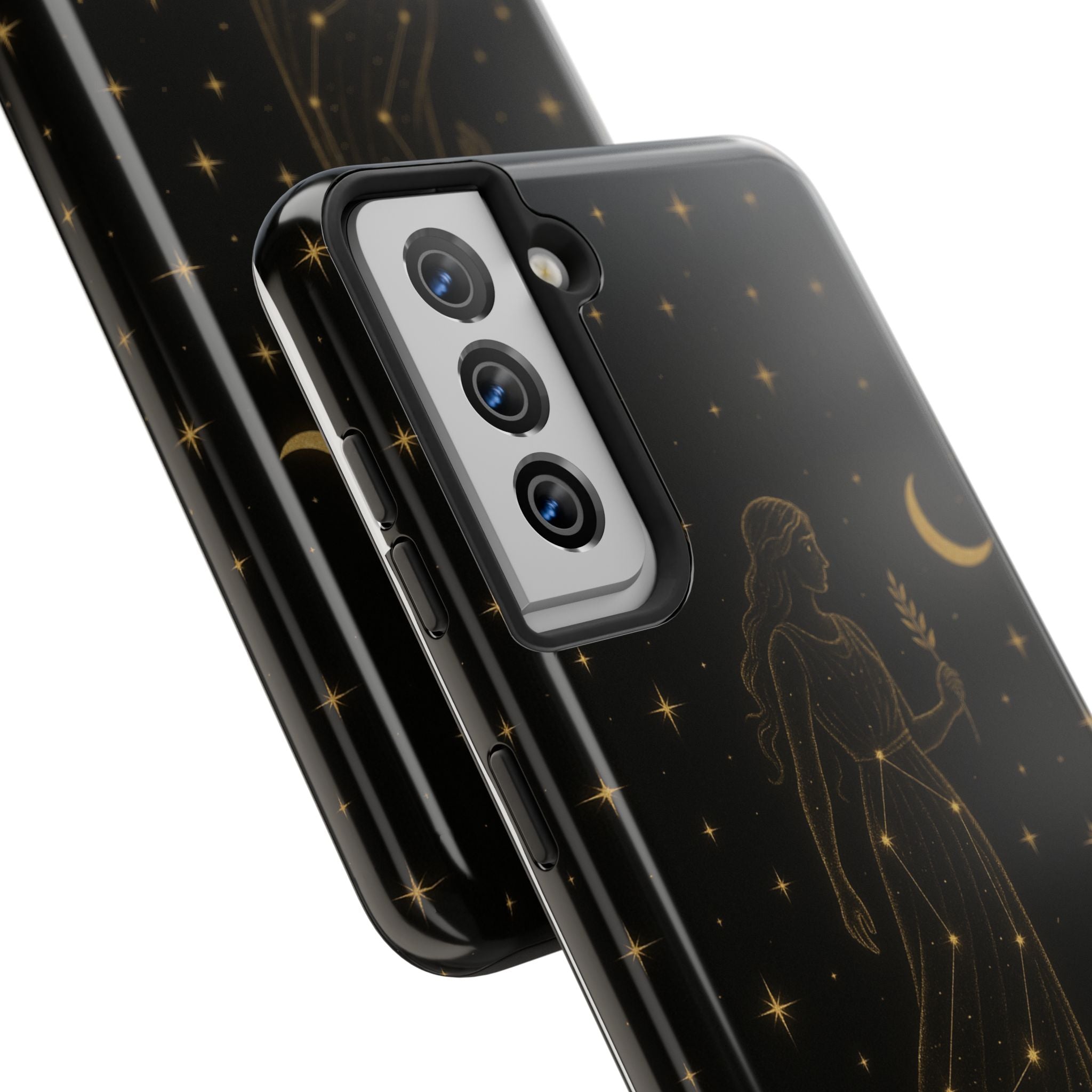 Virgo Tough Phone Case — Gold Constellation Zodiac Design