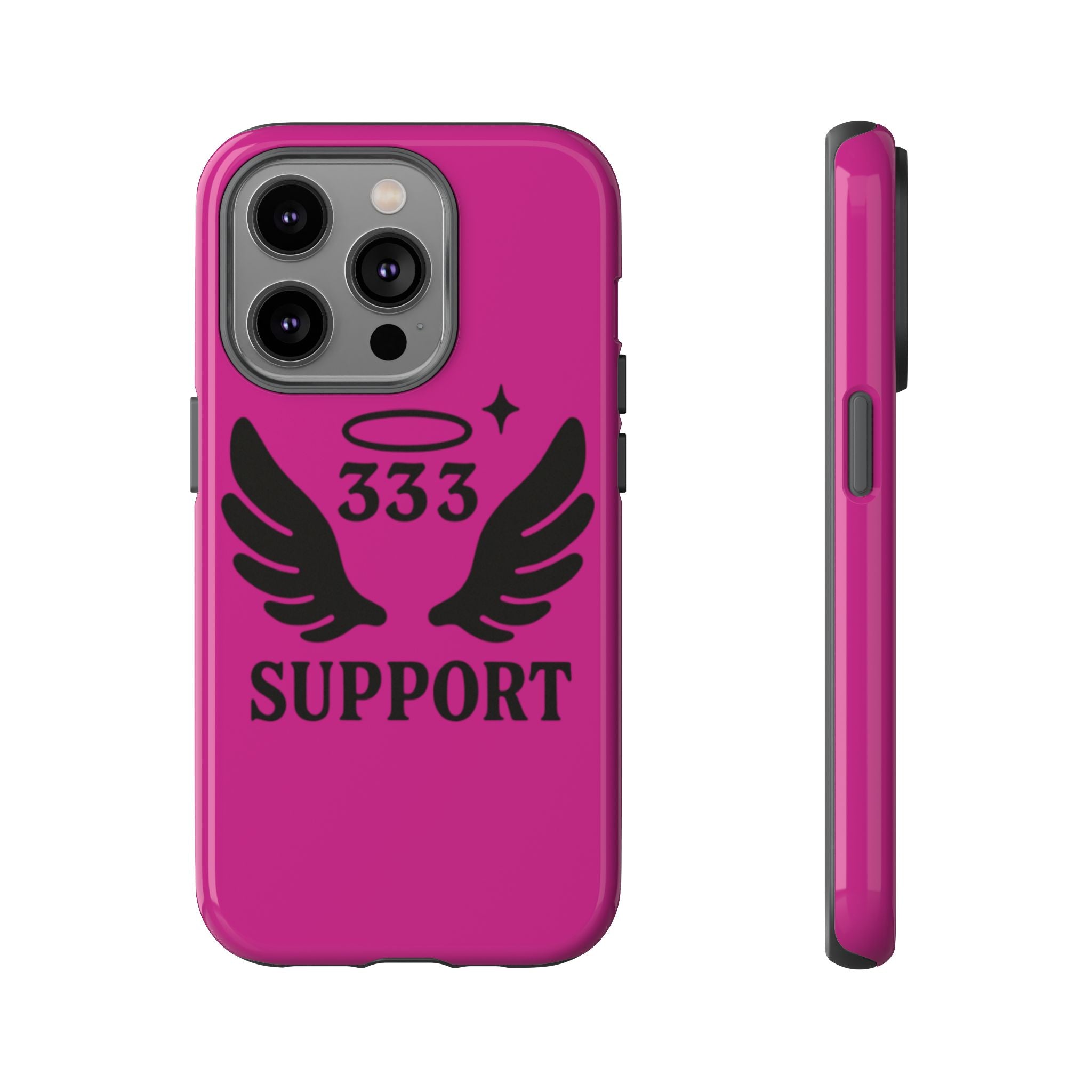 Black & Pink 333 Support Phone Case