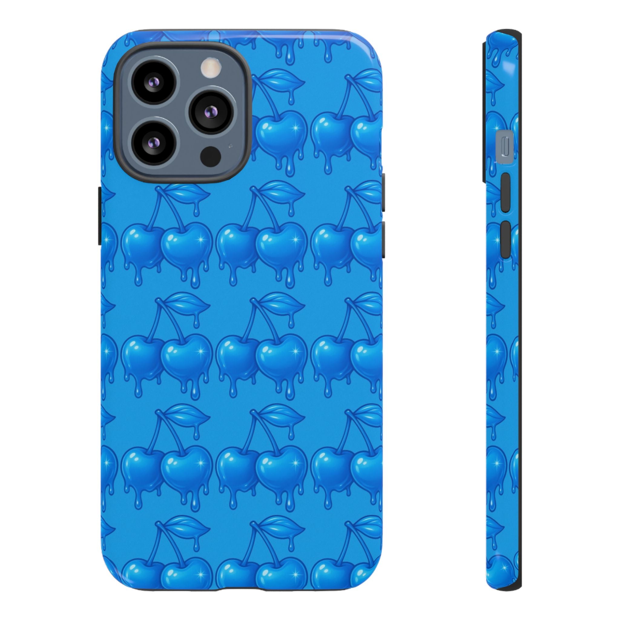 Blue Dripping Cherry Tough Phone Case