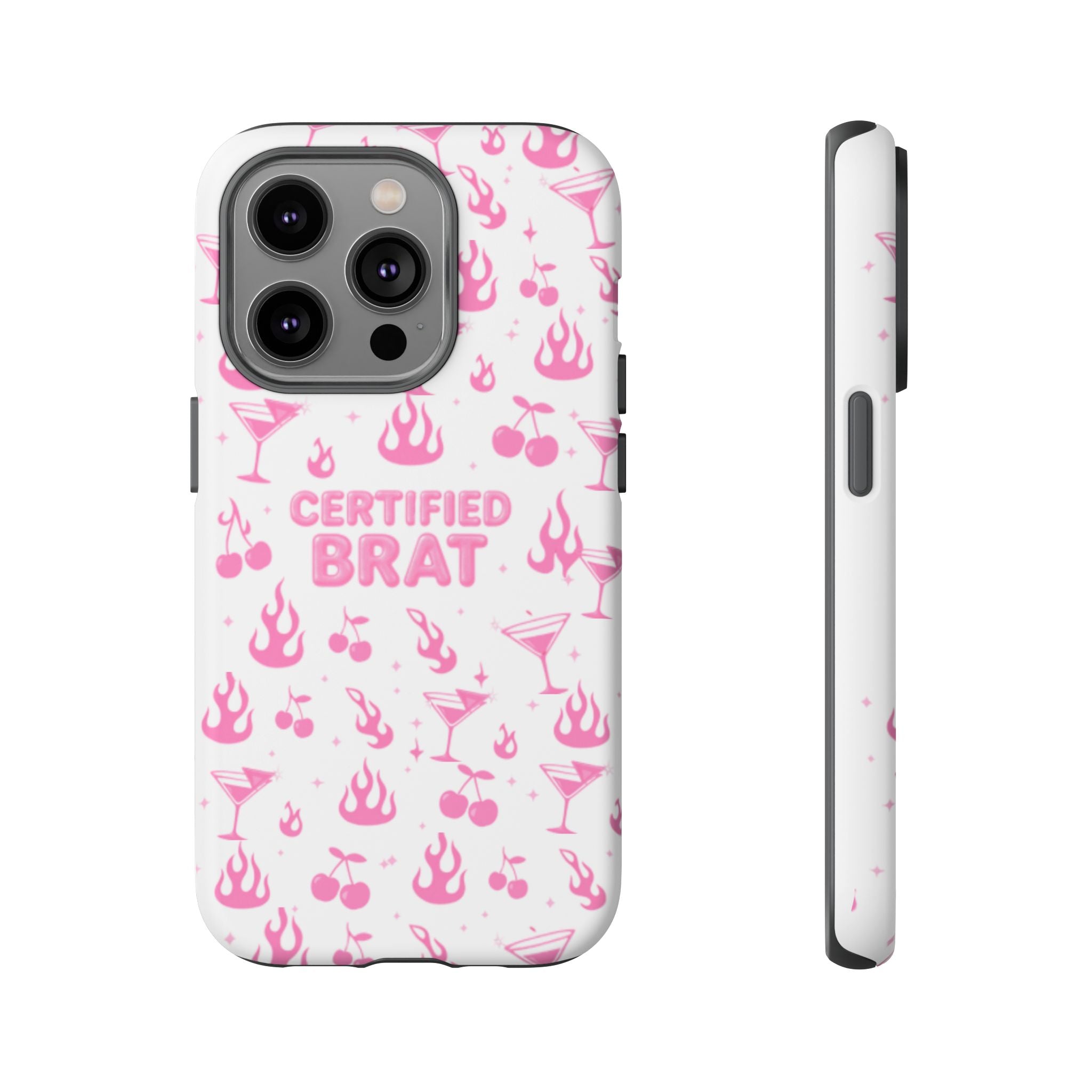 Certified Brat Pink Pattern Phone Case