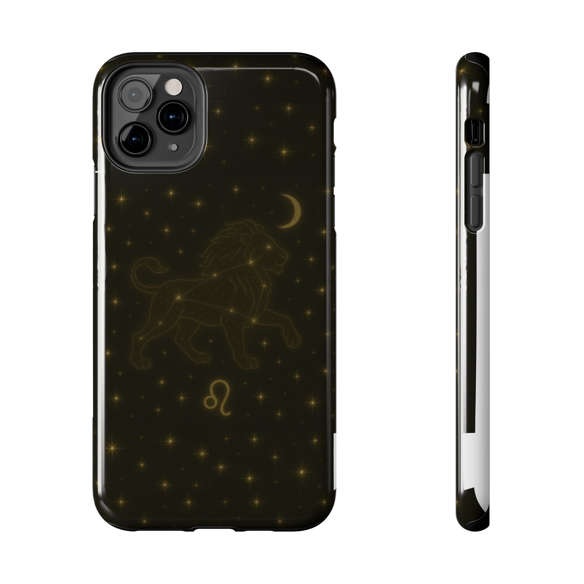 Leo Constellation Tough Phone Case — Zodiac Lion Design with Moon & Stars