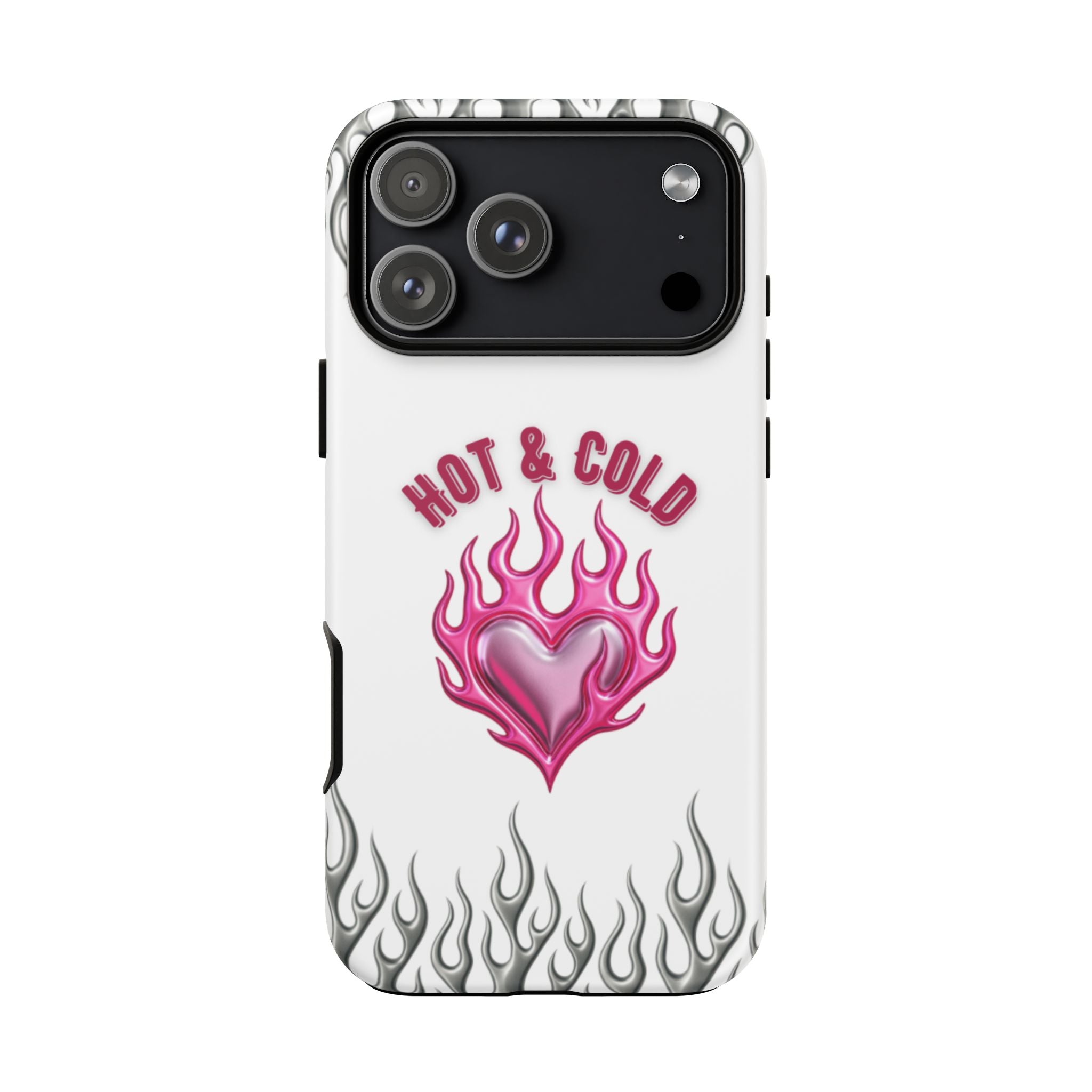 Hot & Cold Pink Flame Tough Phone Case