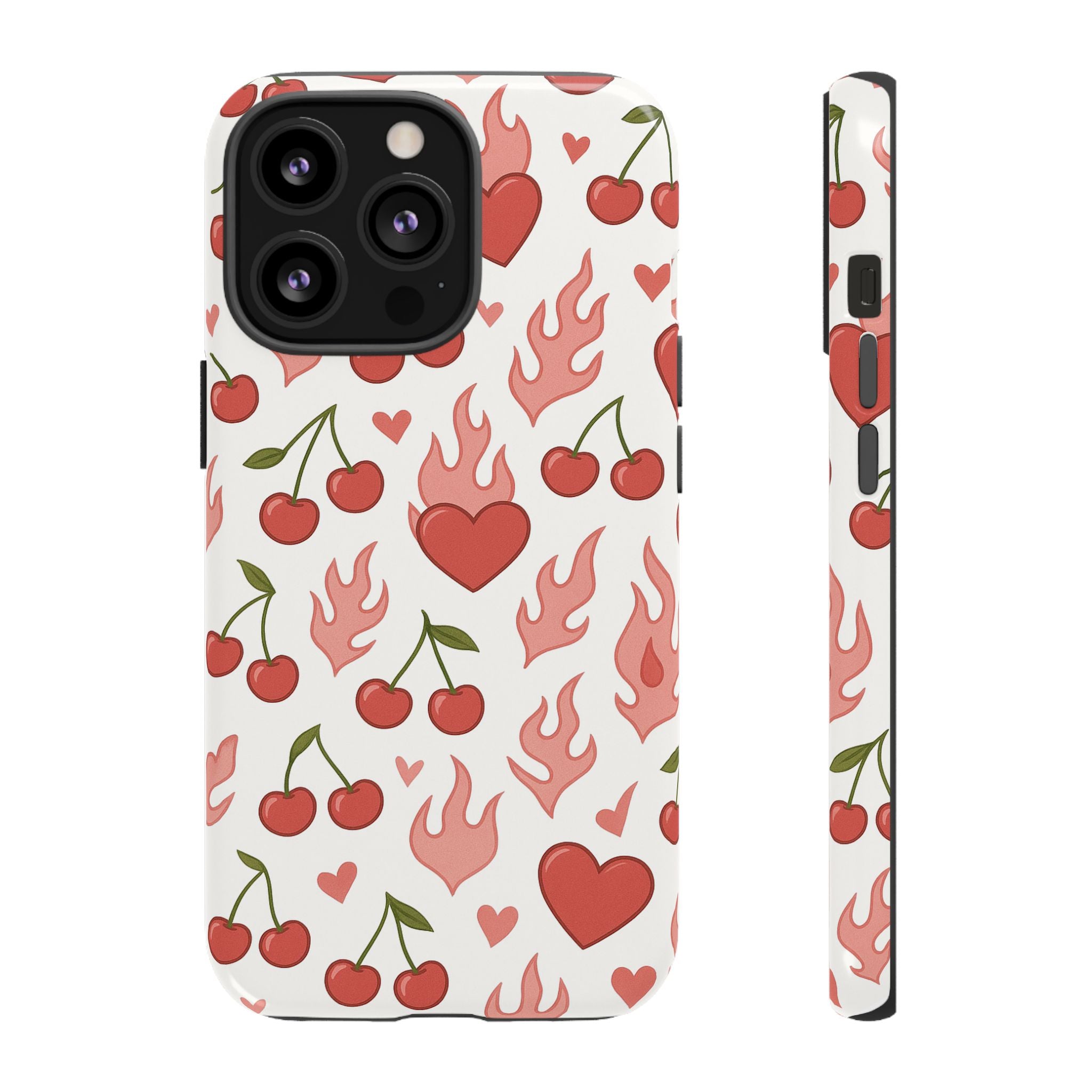 Pink Flaming Heart Phone Case