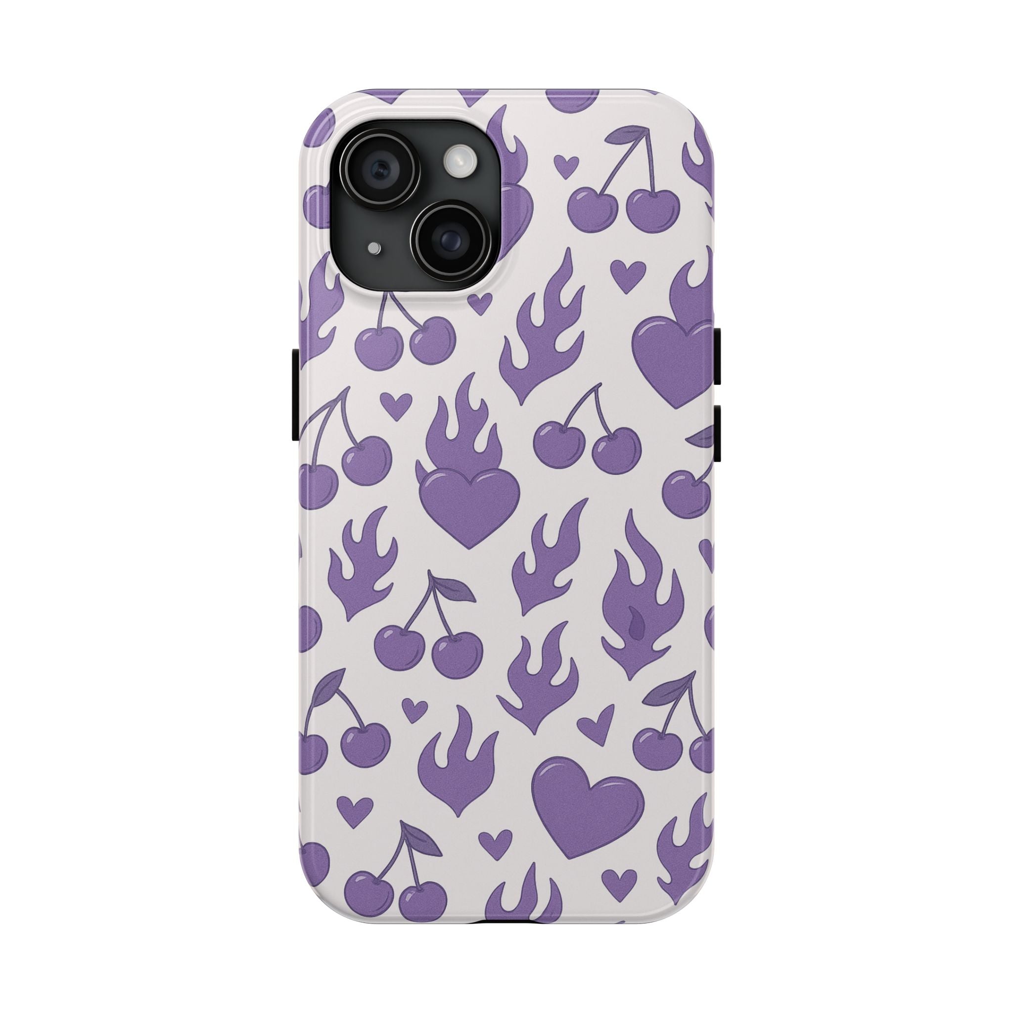 Purple Flaming Heart Phone Case