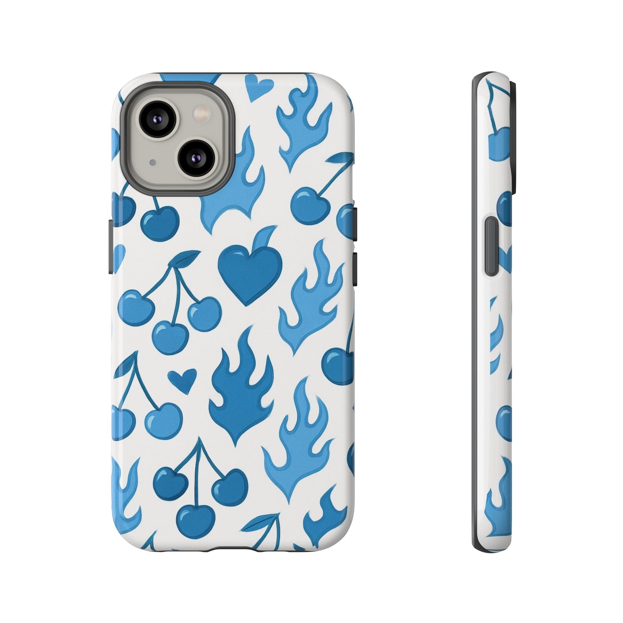 Blue Flaming Heart Phone Case