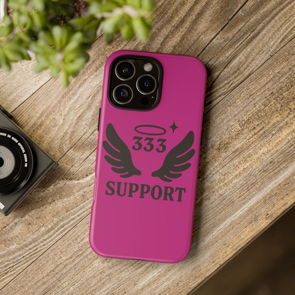 Black & Pink 333 Support Phone Case