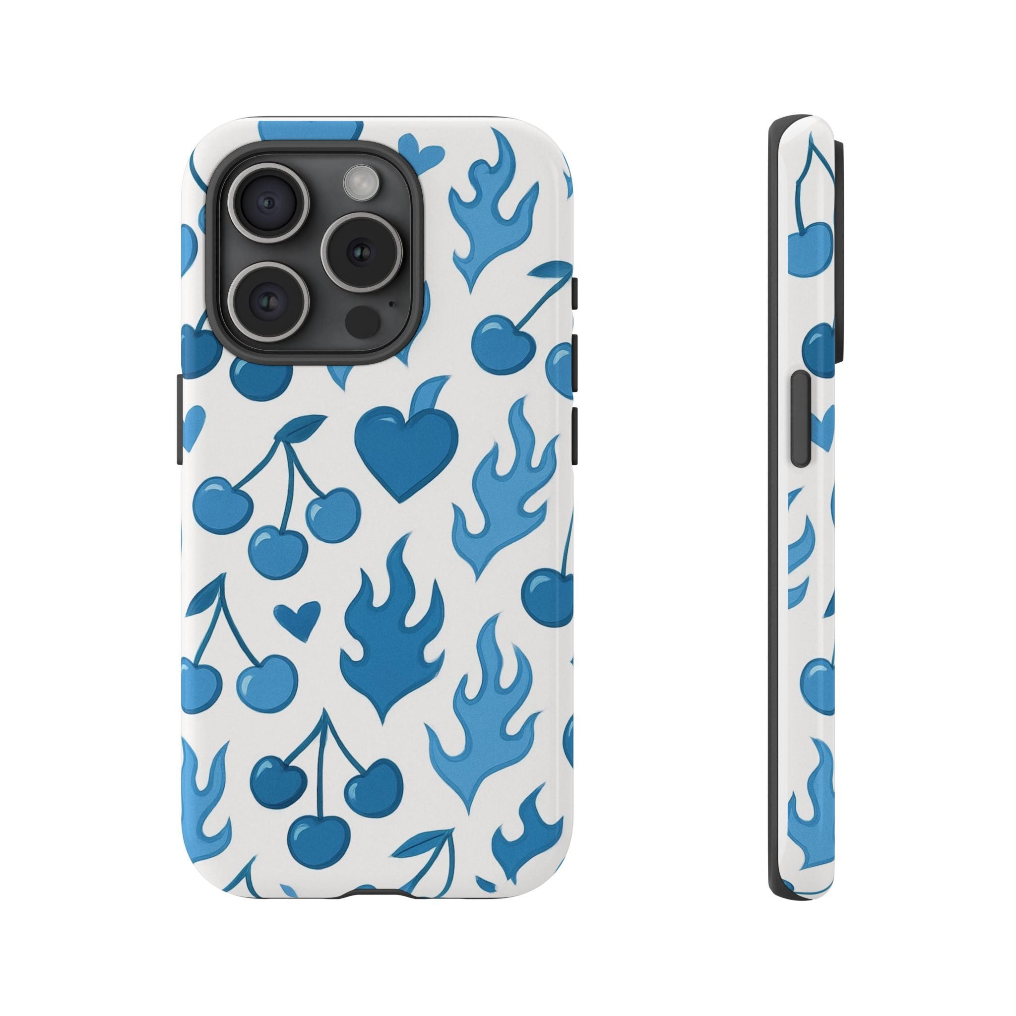 Blue Flaming Heart Phone Case
