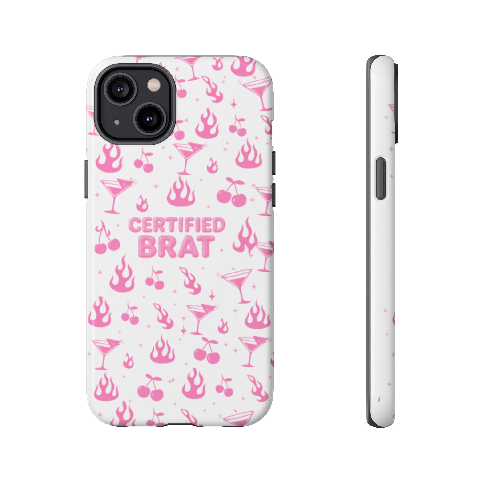 Certified Brat Pink Pattern Phone Case