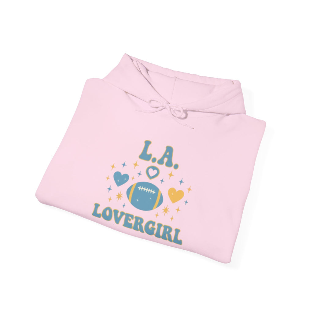 Los Angeles Lovergirl Hoodie — Cute Heart & Football Graphic Pullover