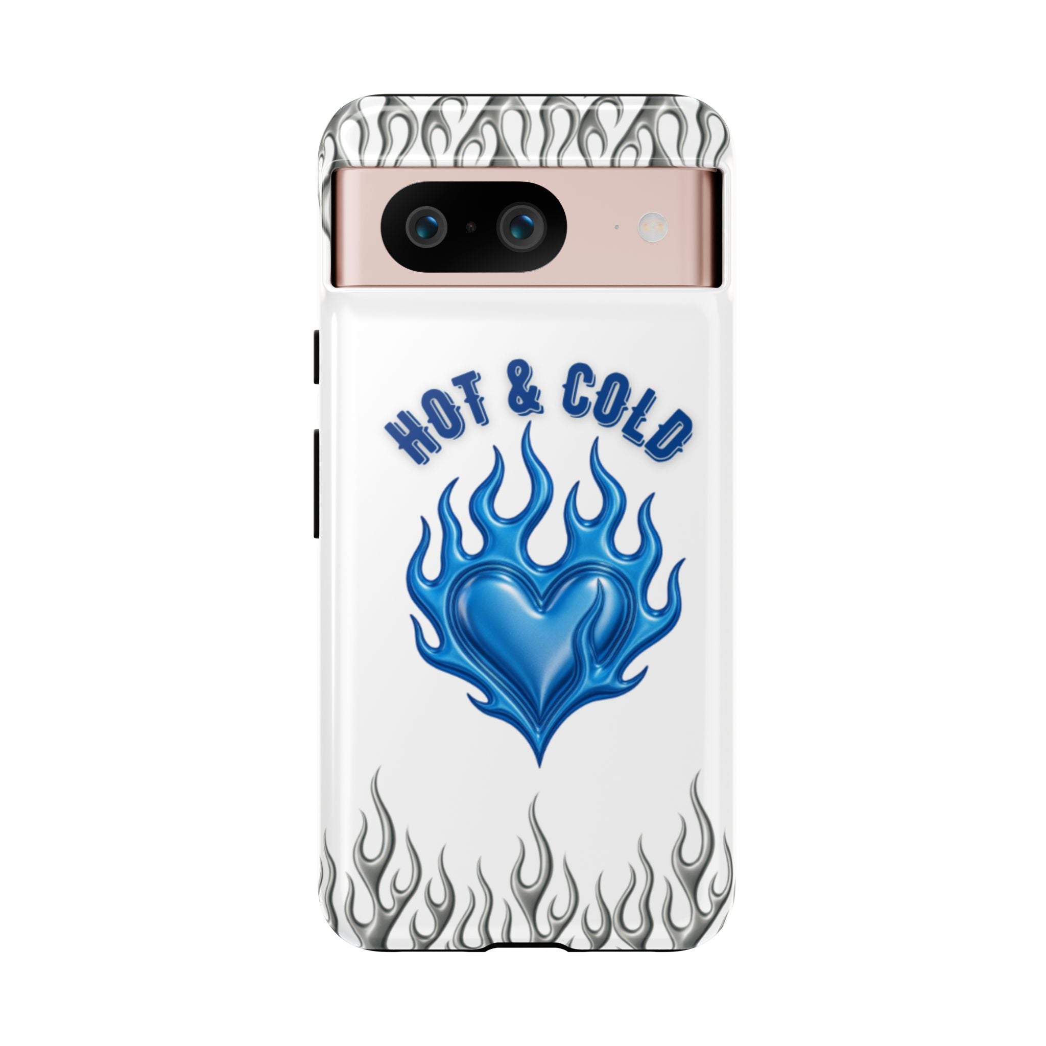 Hot & Cold Blue Flame Heart Phone Case