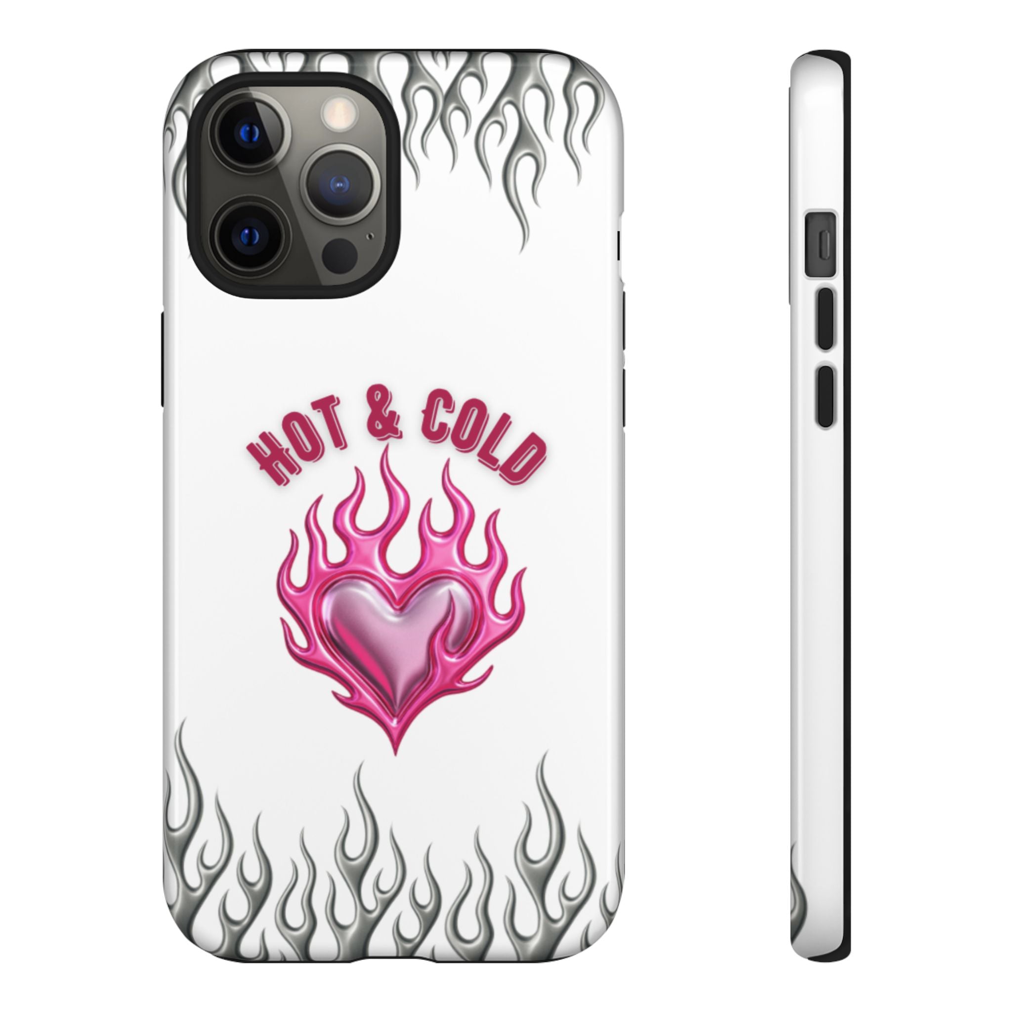 Hot & Cold Pink Flame Tough Phone Case