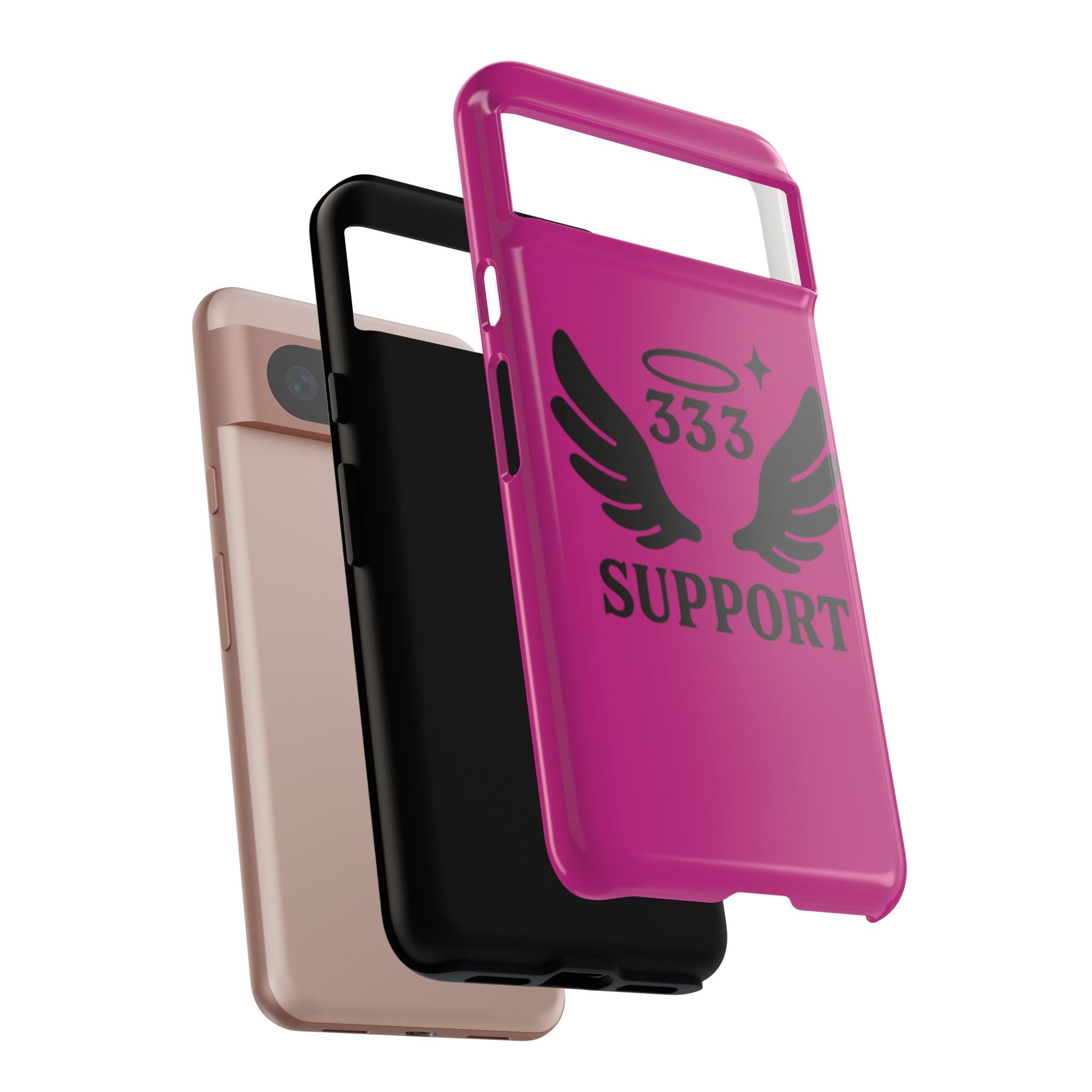 Black & Pink 333 Support Phone Case
