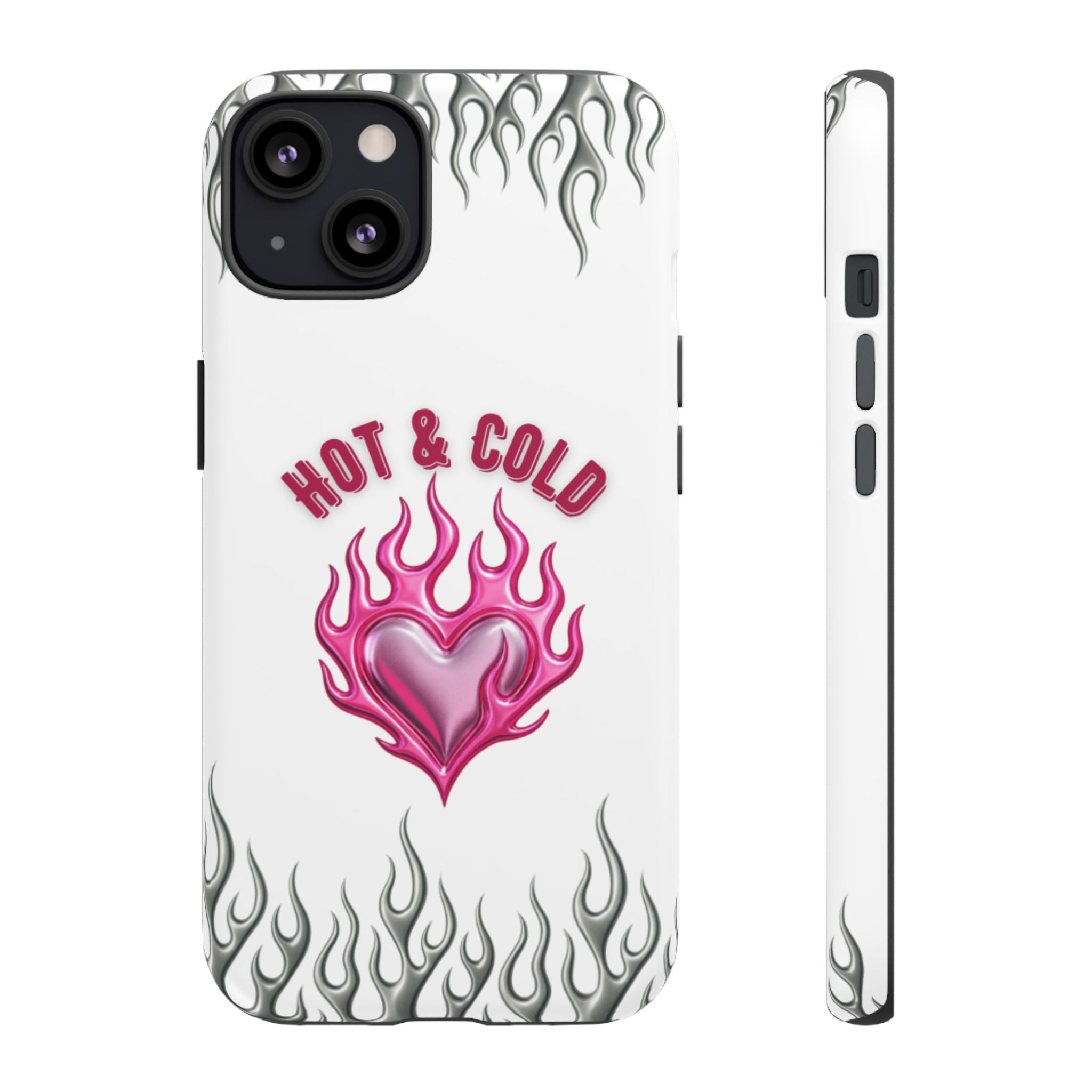 Hot & Cold Pink Flame Tough Phone Case