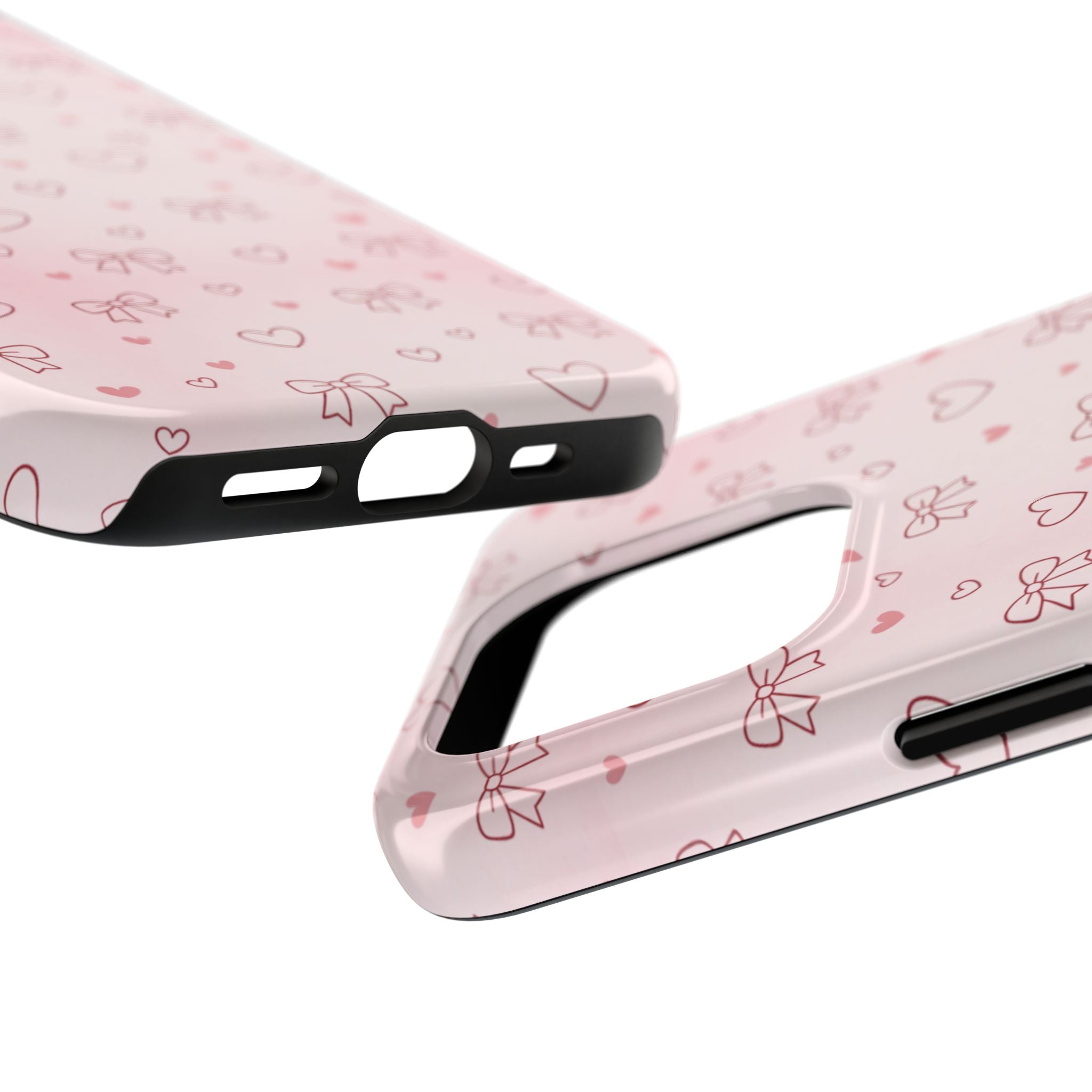 Pink Hearts & Bows Phone Case