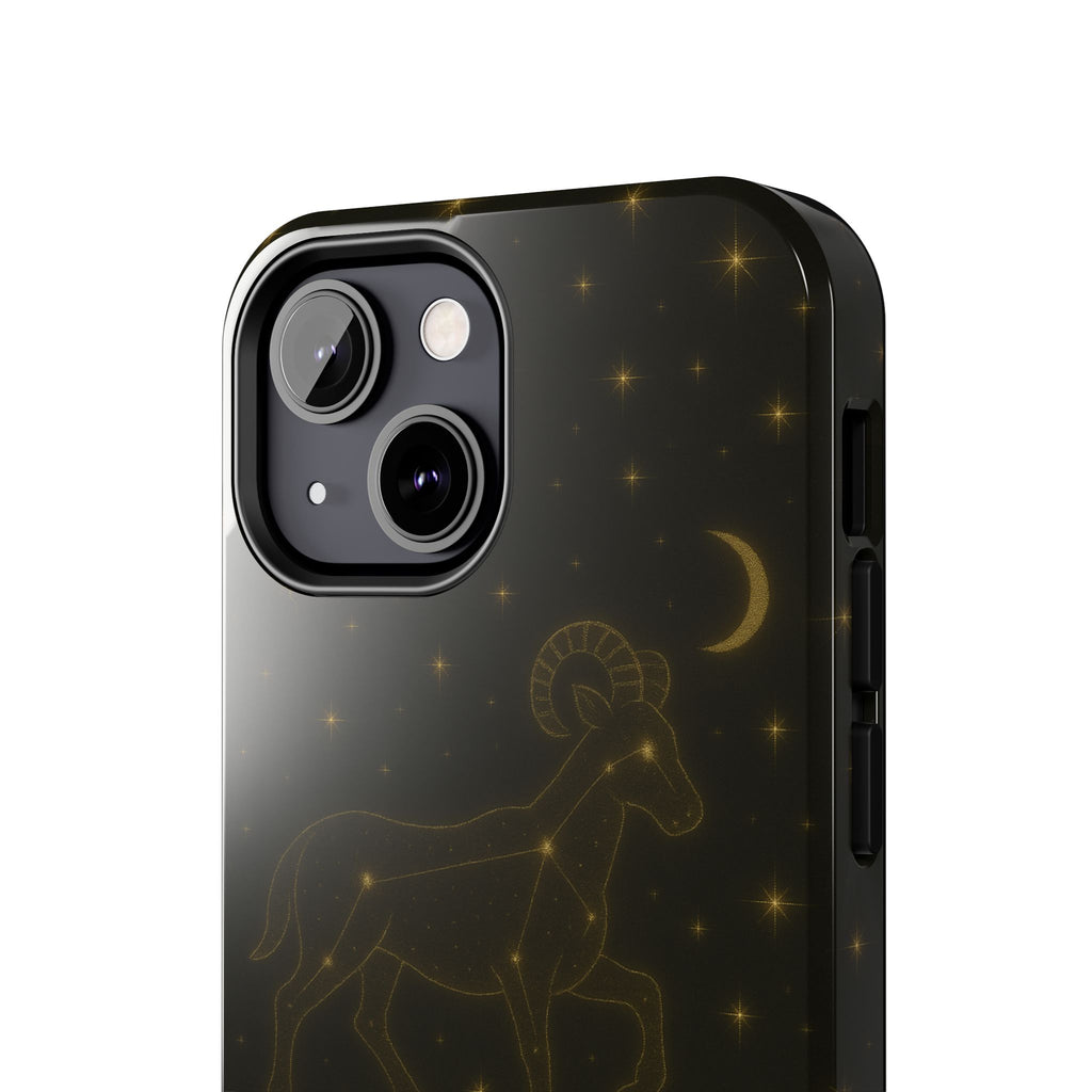 Aries Constellation Tough Phone Case — Zodiac Ram Star Map Design