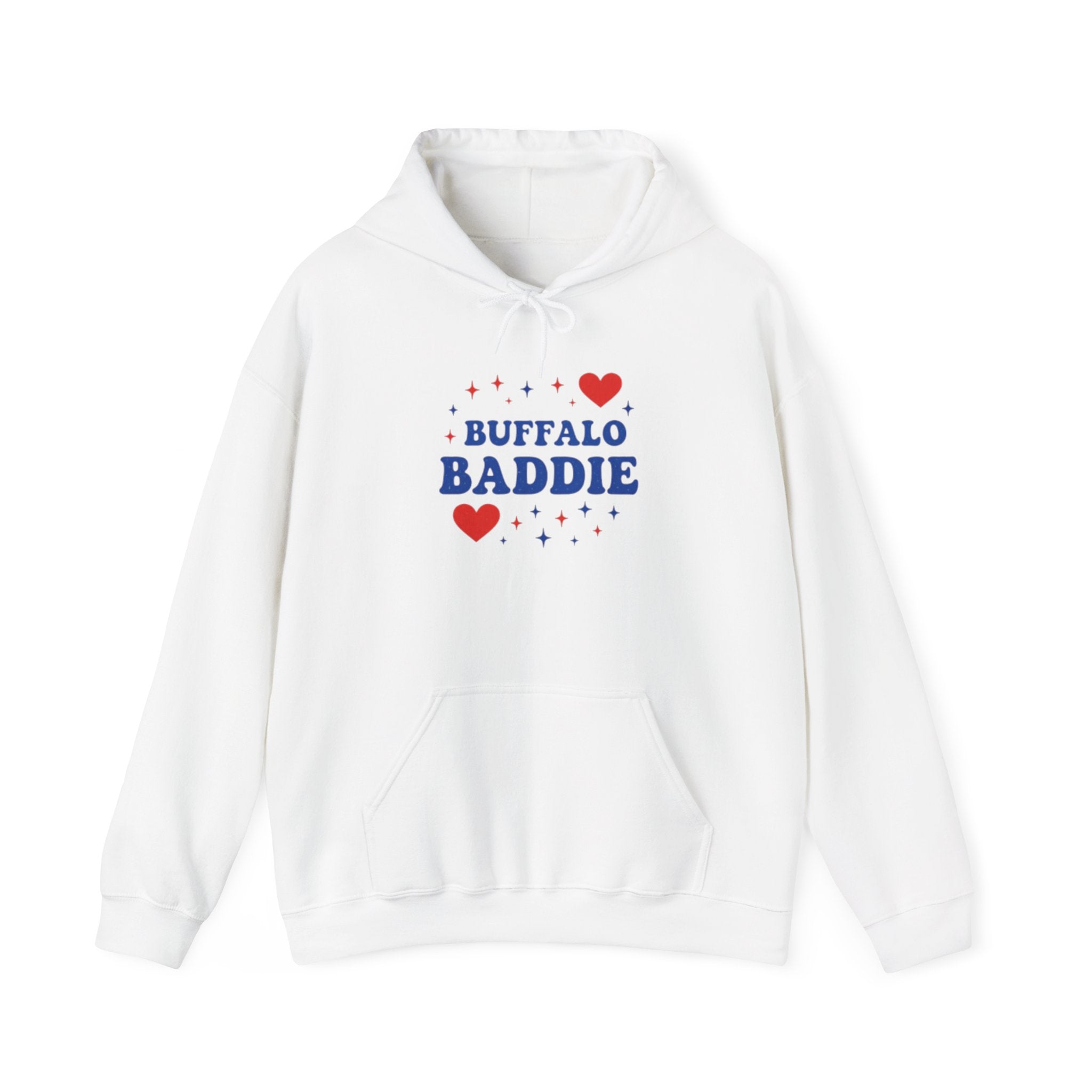 Buffalo Baddie Hoodie — Cute Hearted Buffalo Fan Sweatshirt