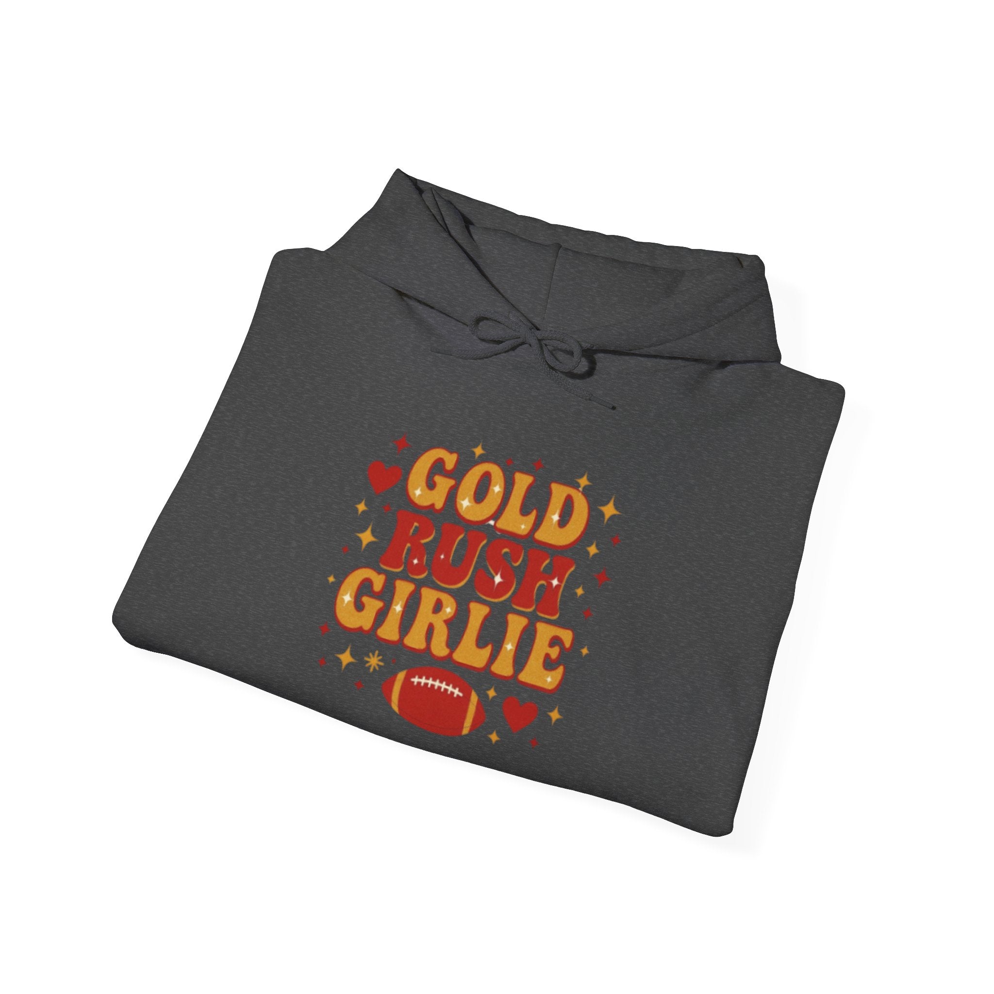 Gold Rush Girlie Football Themed Hoodie