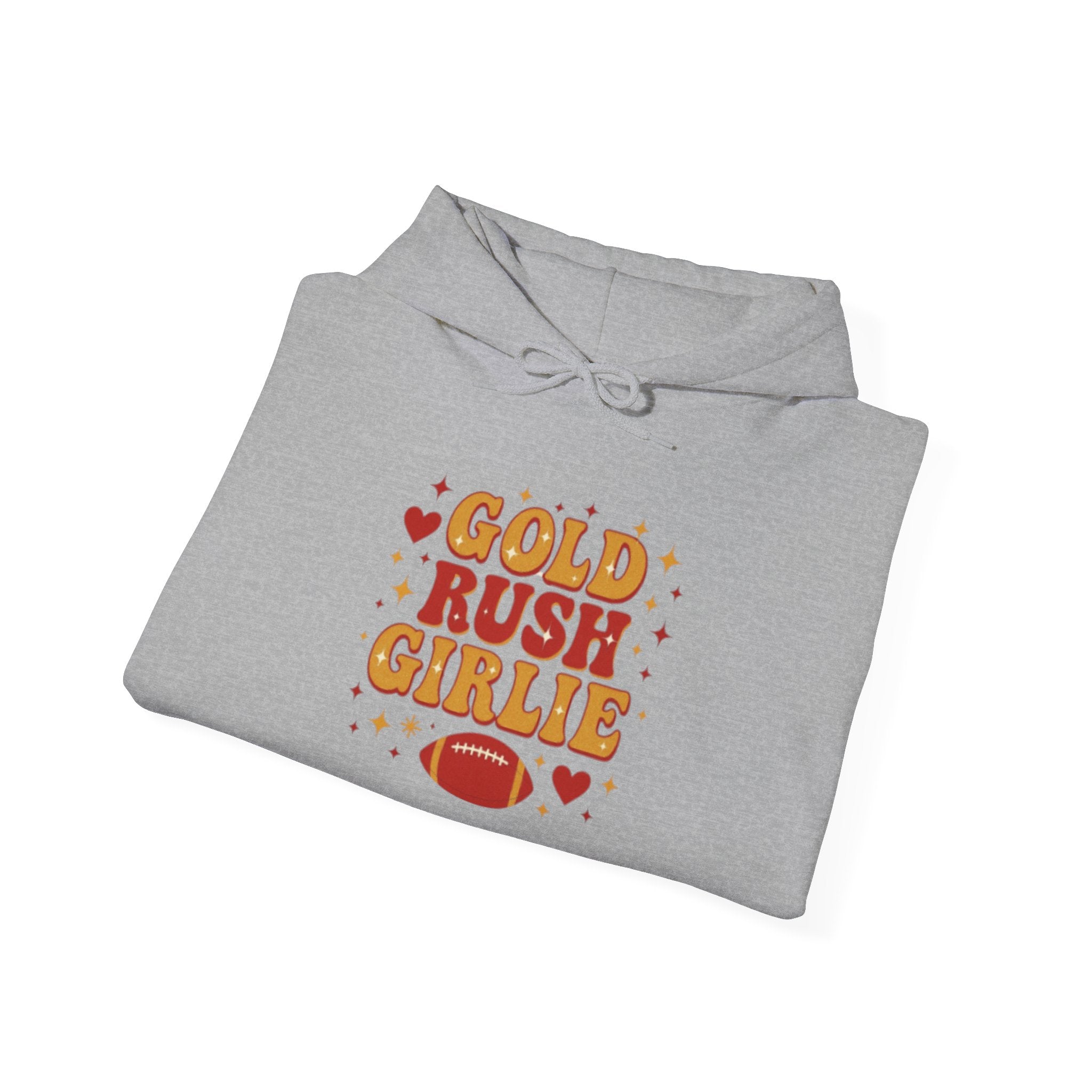 Gold Rush Girlie Football Themed Hoodie