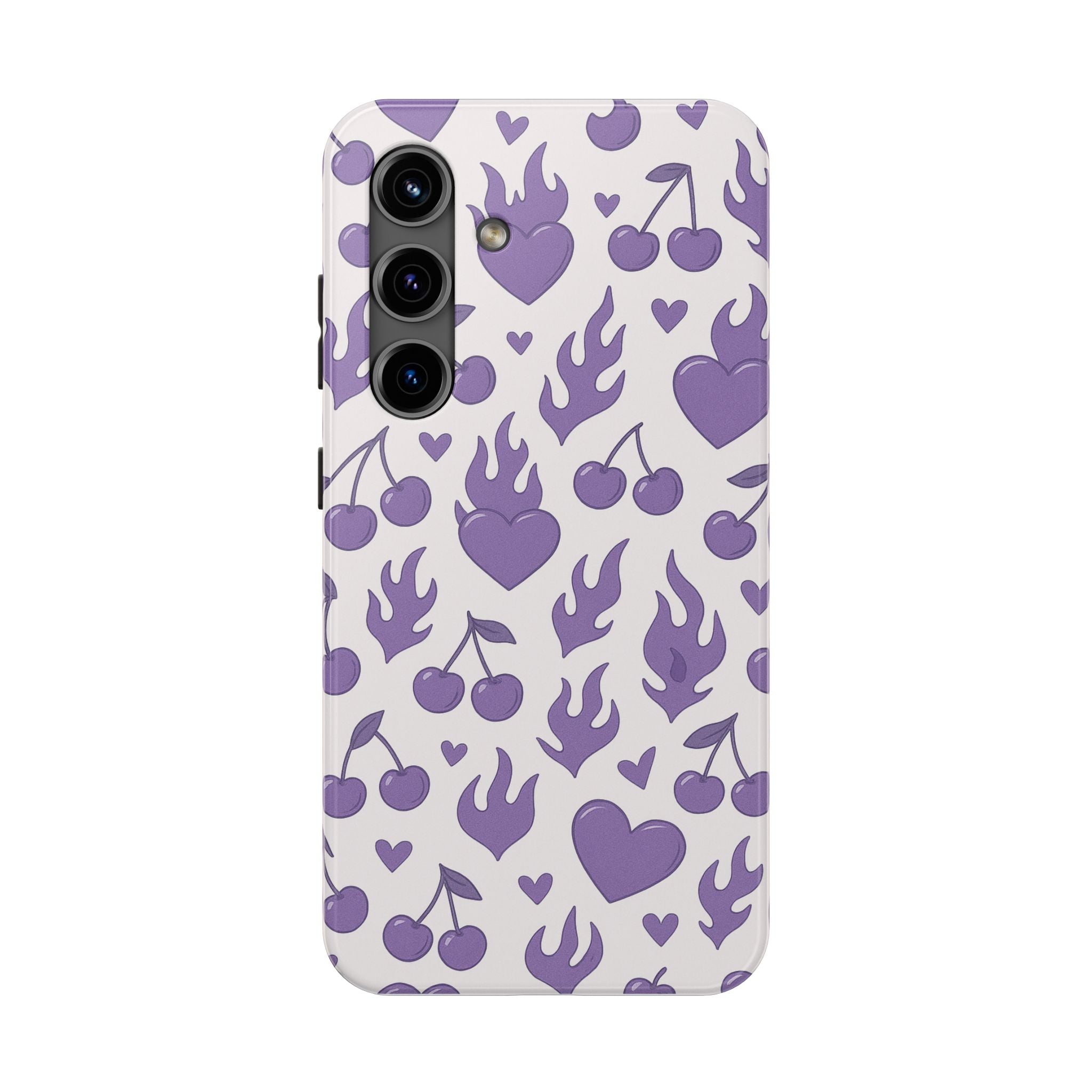 Purple Flaming Heart Phone Case